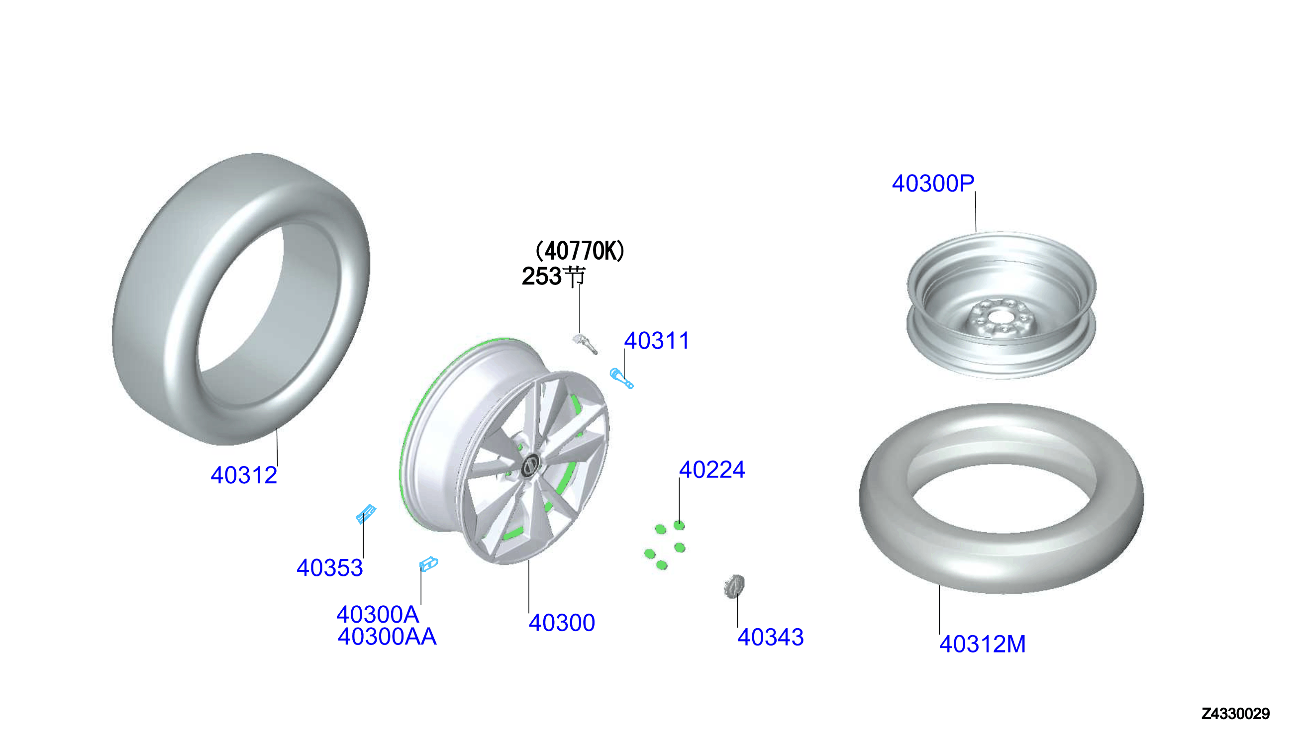 Road Wheel Tire Steel Spare Wheel