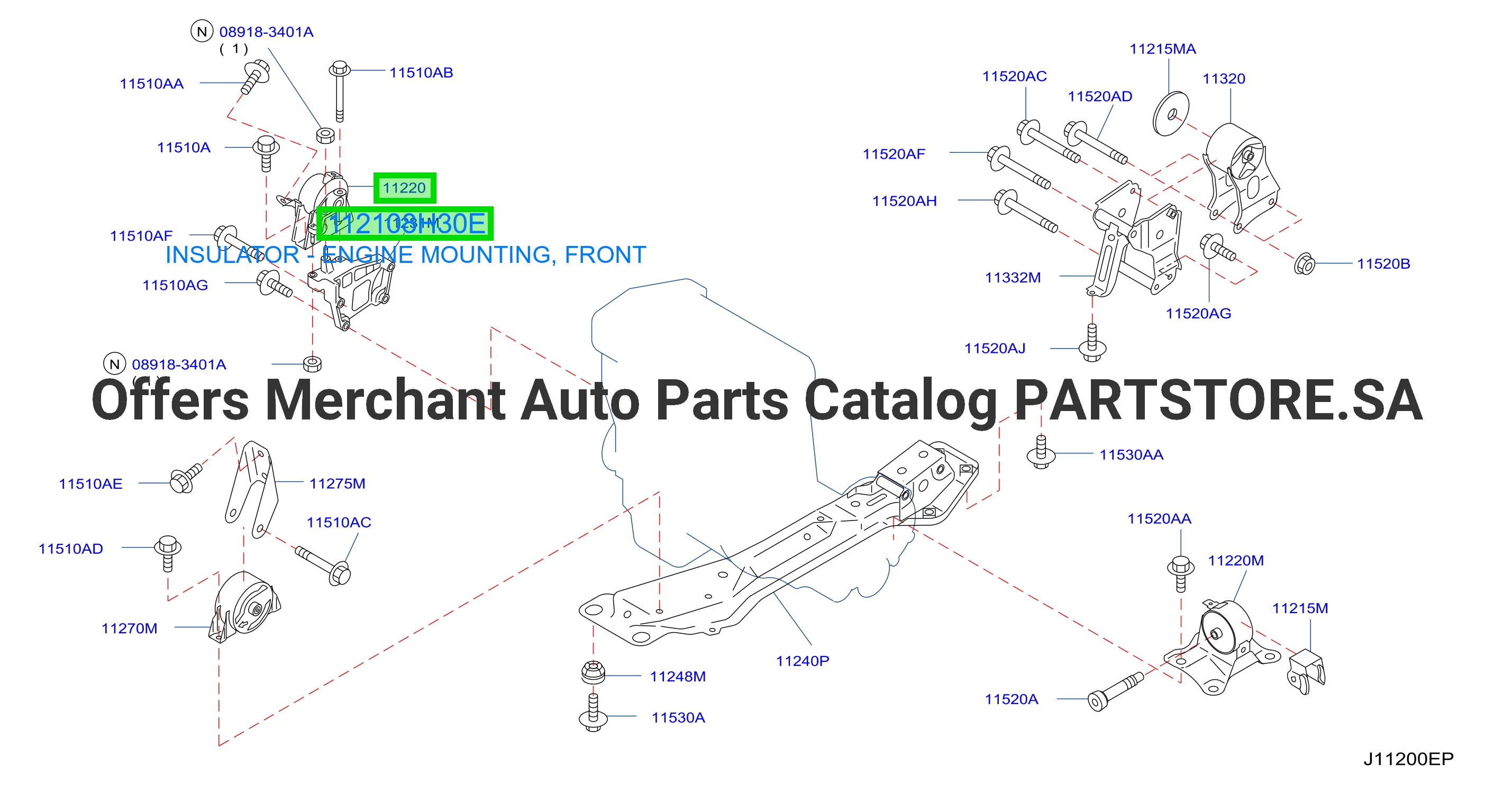 INSULATOR - ENGINE MOUNTING, FRONT