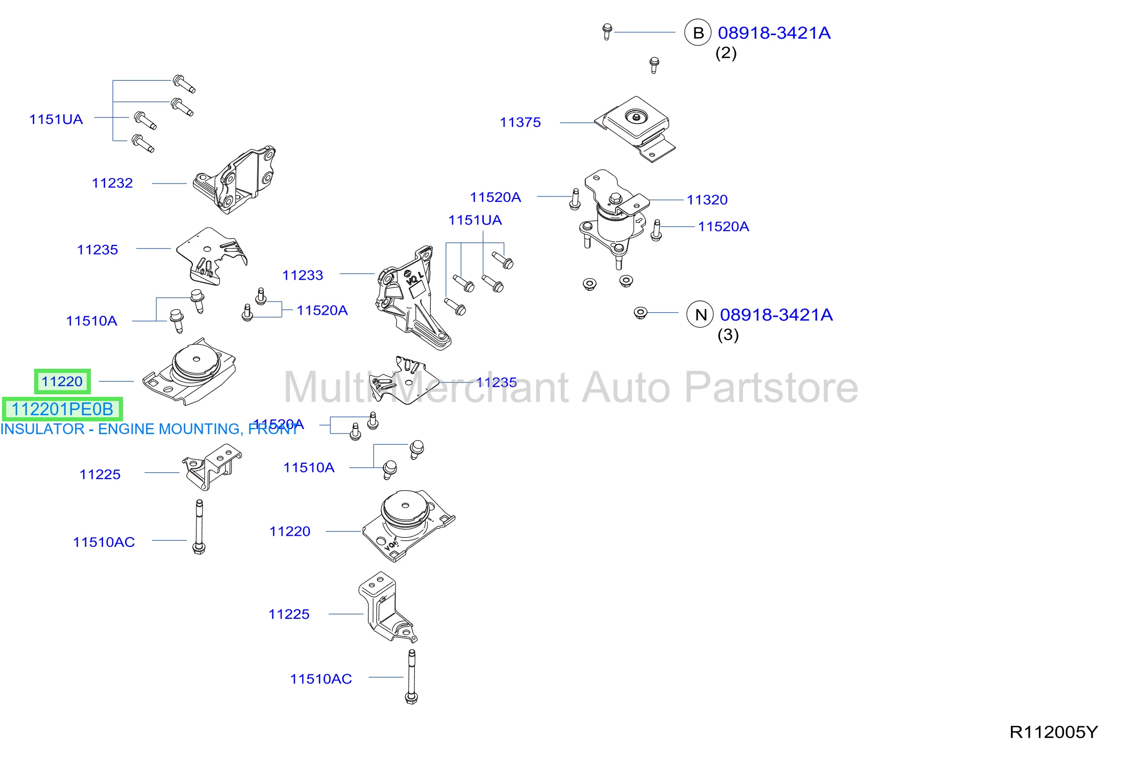INSULATOR - ENGINE MOUNTING, FRONT