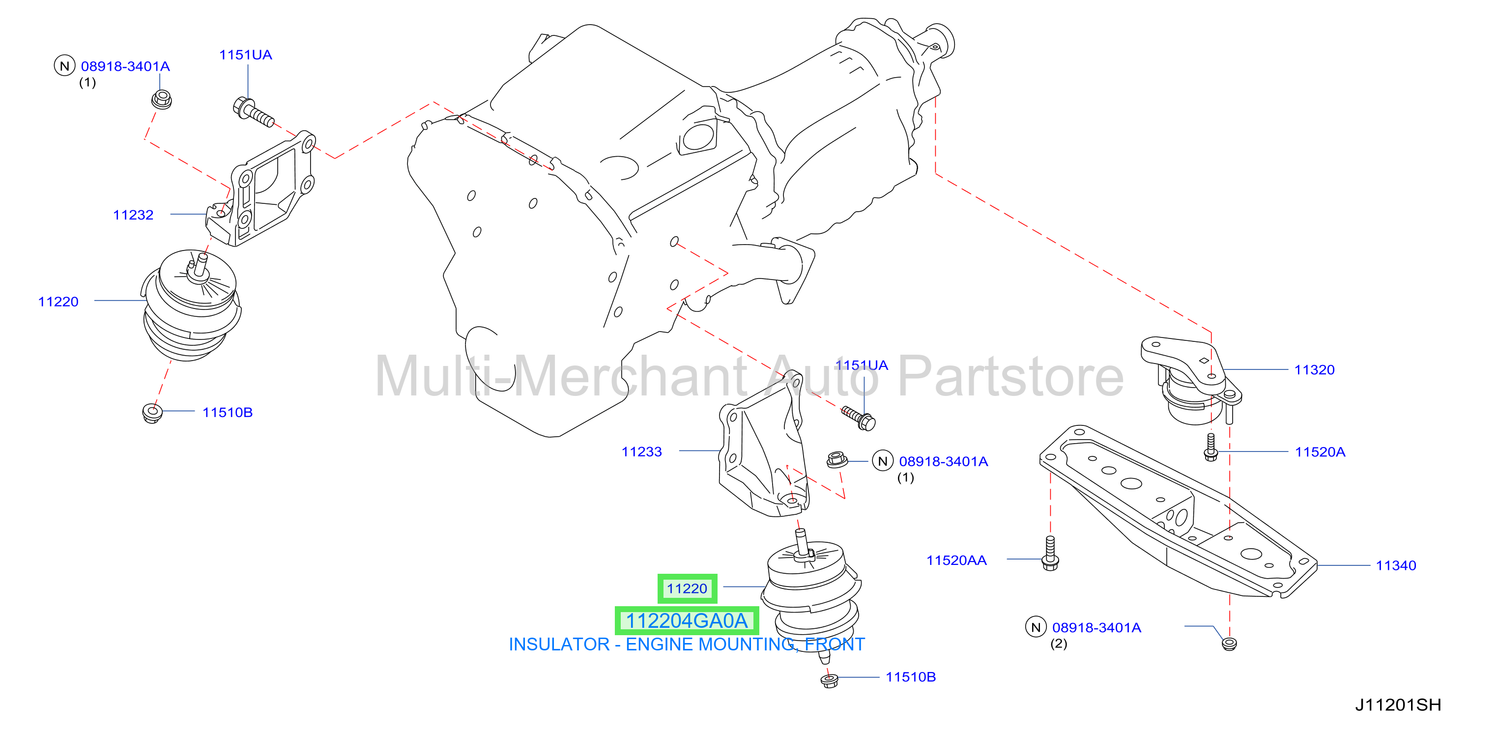 INSULATOR - ENGINE MOUNTING, FRONT