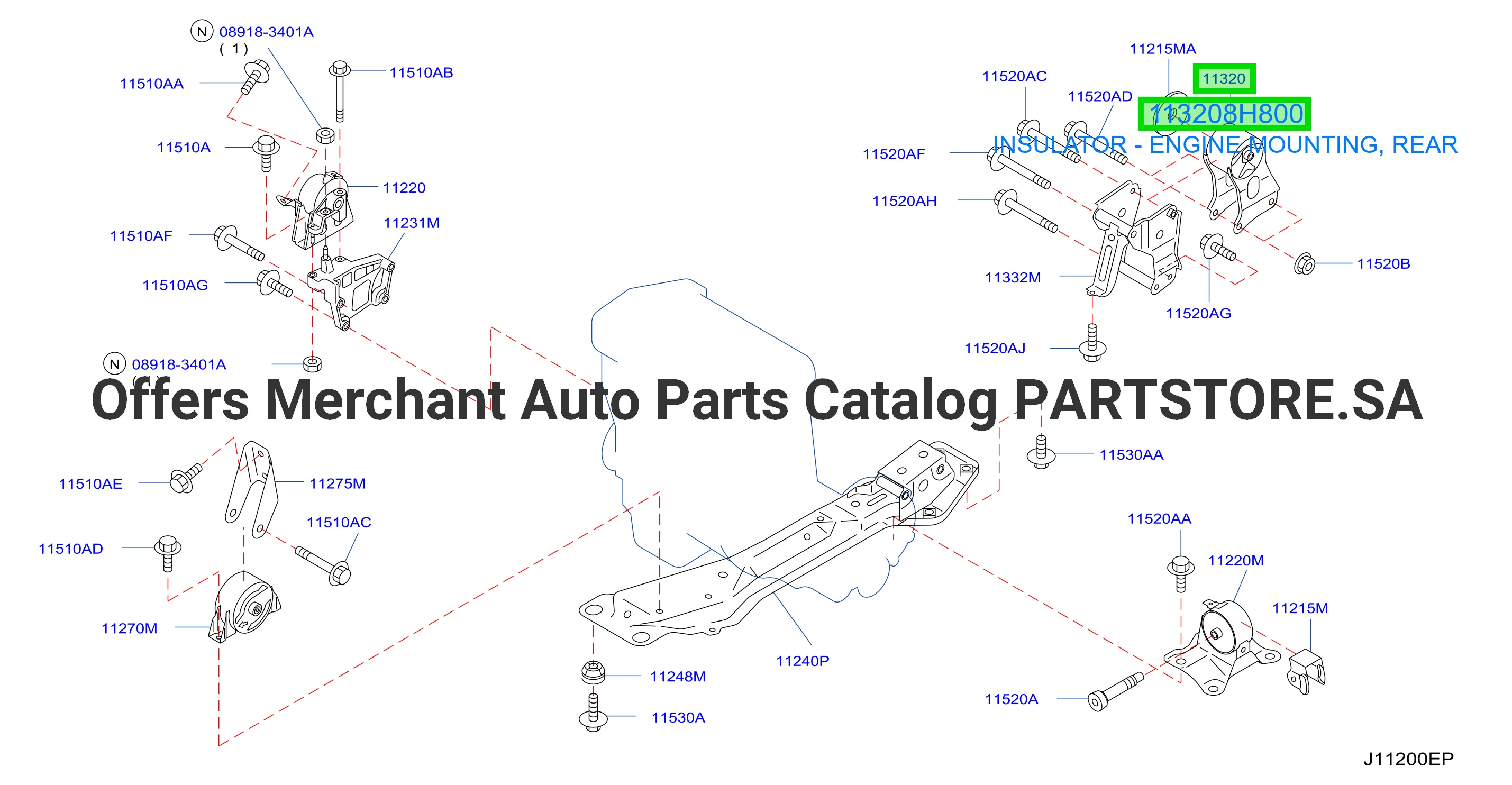 INSULATOR - ENGINE MOUNTING, REAR
