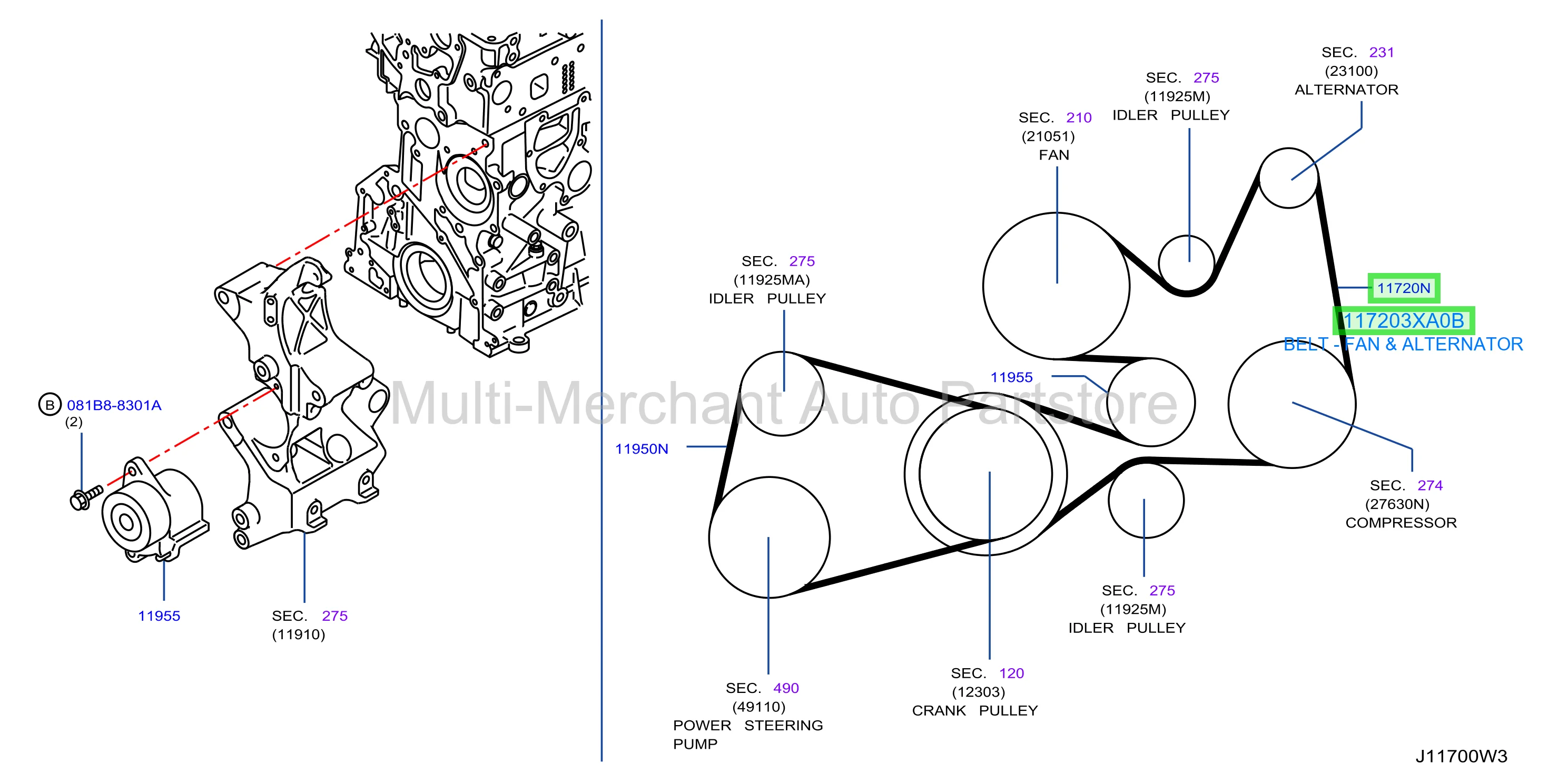 BELT - FAN & ALTERNATOR