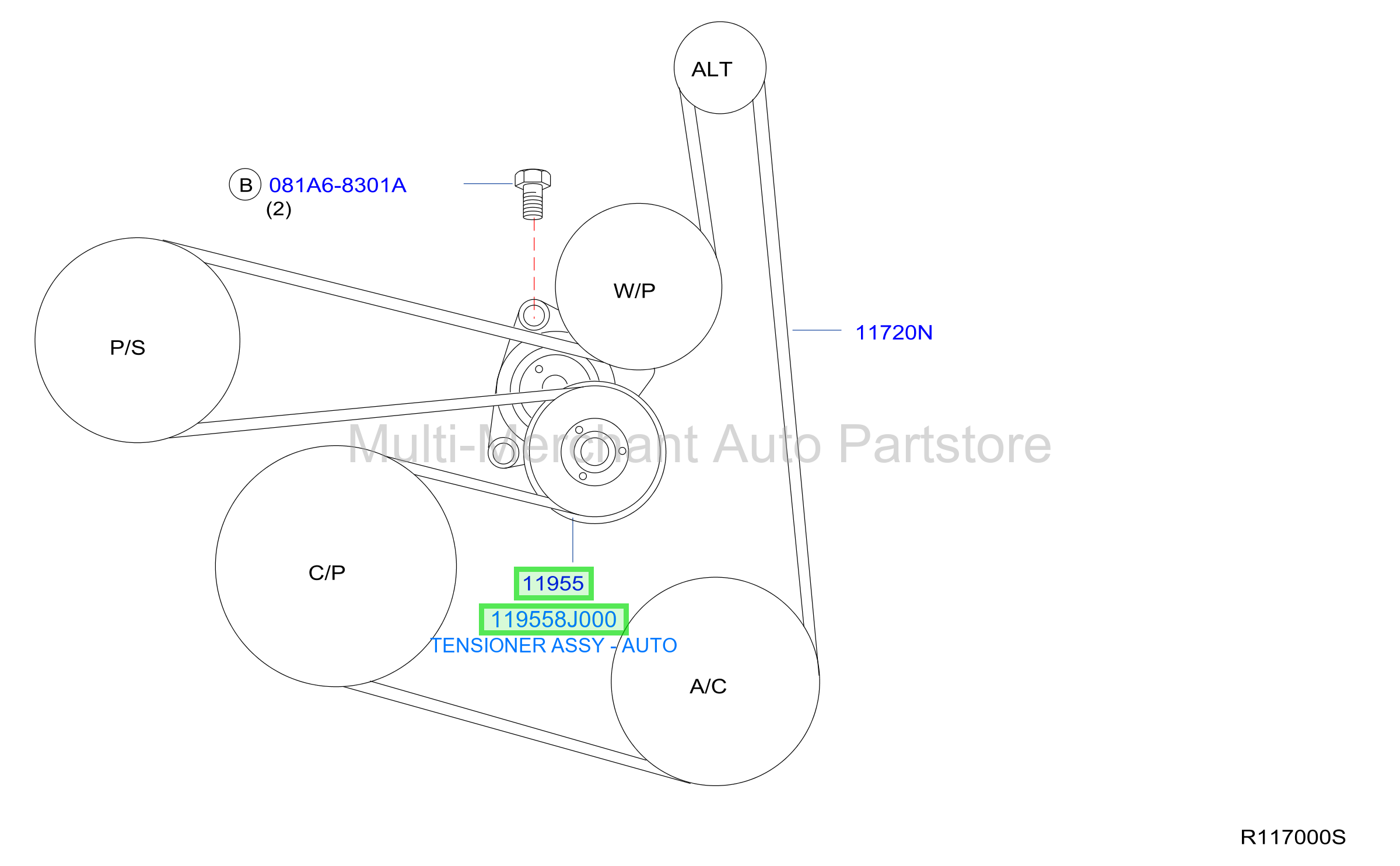 TENSIONER ASSY - AUTO
