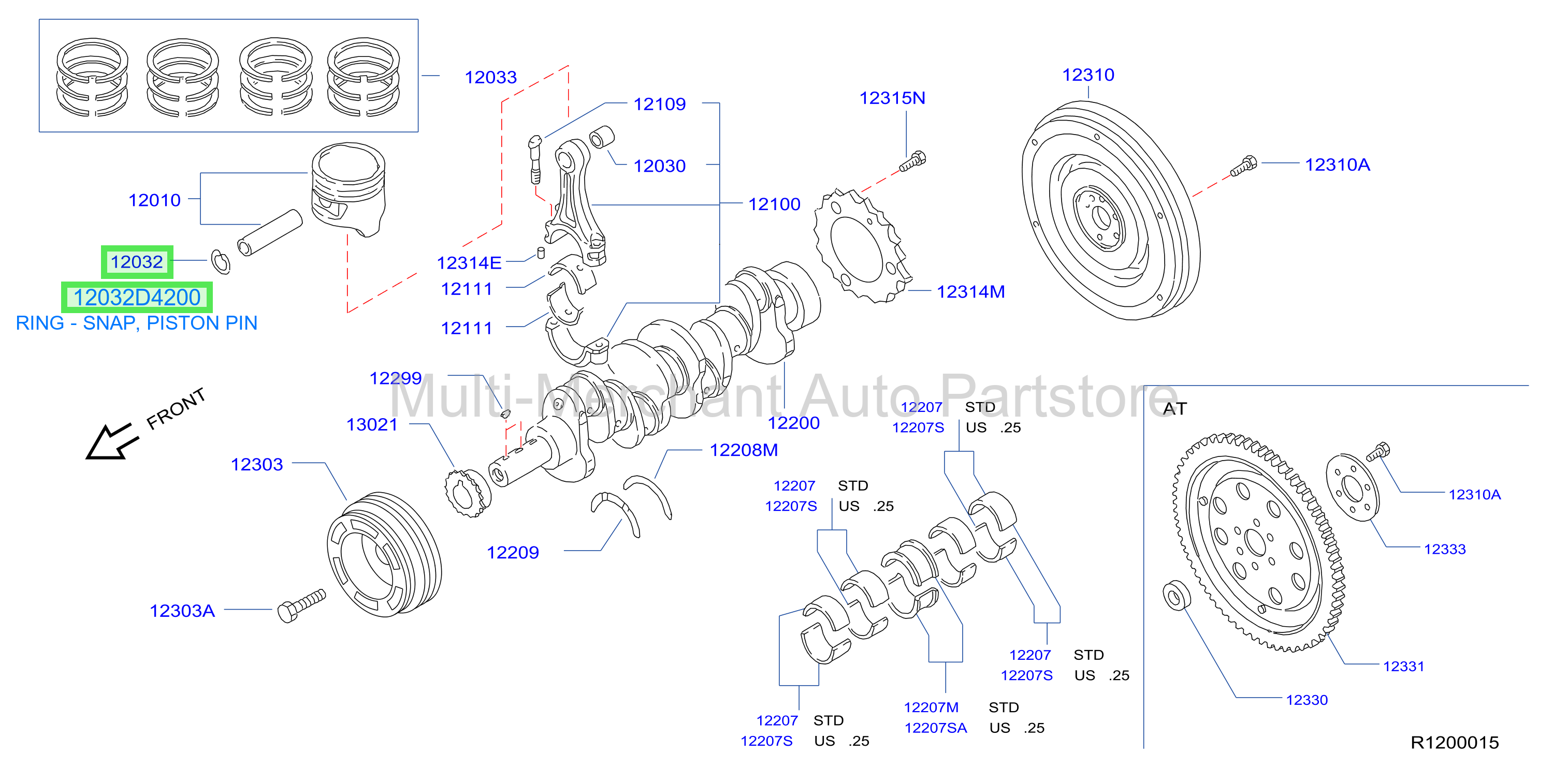 RING - SNAP, PISTON PIN