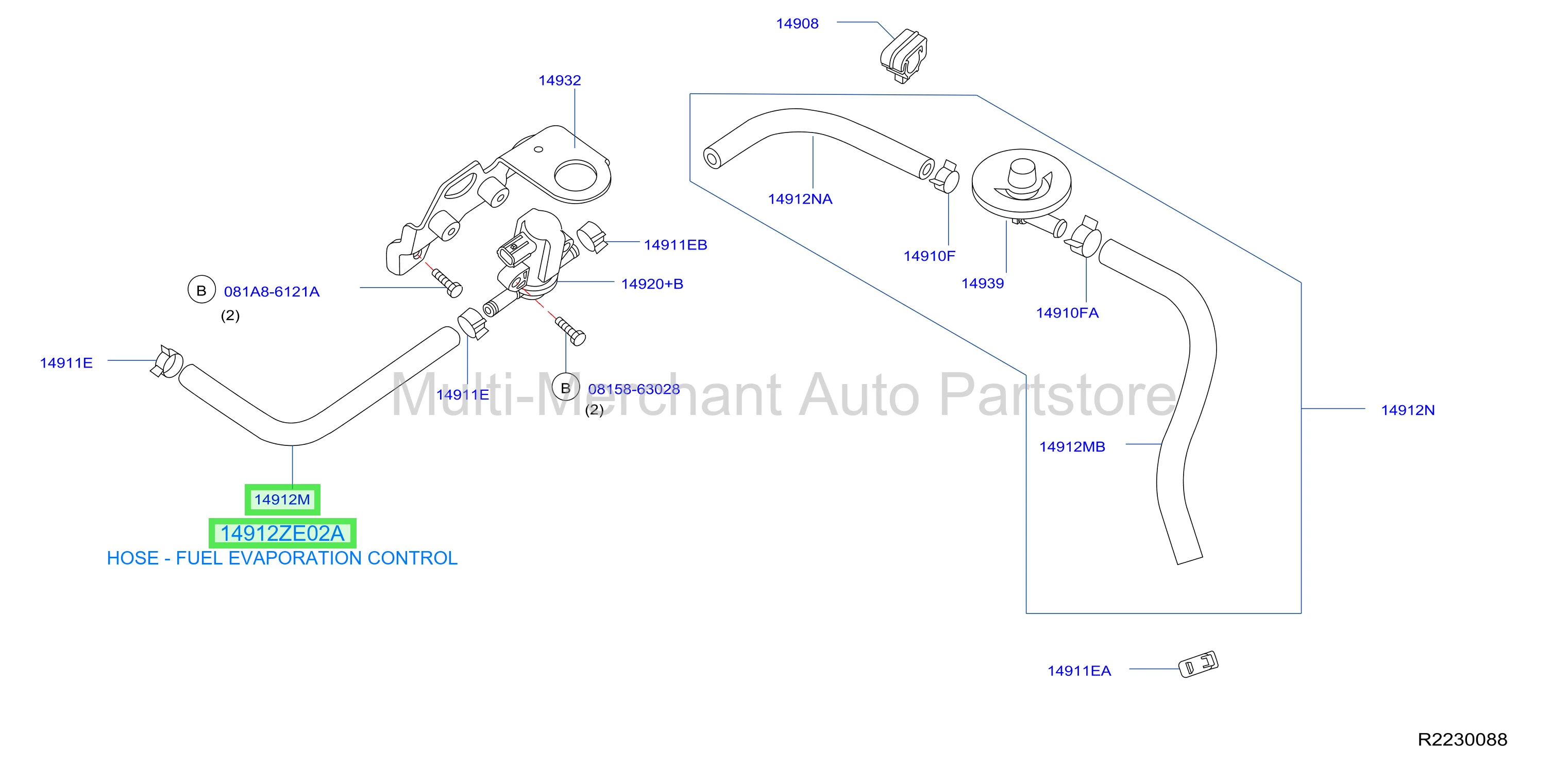 HOSE - FUEL EVAPORATION CONTROL