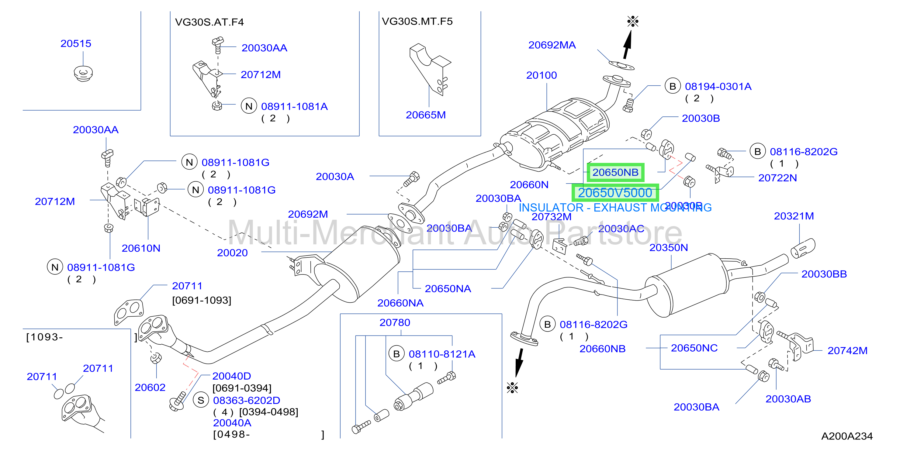 INSULATOR ASSY - EXHAUST MOUNTING
