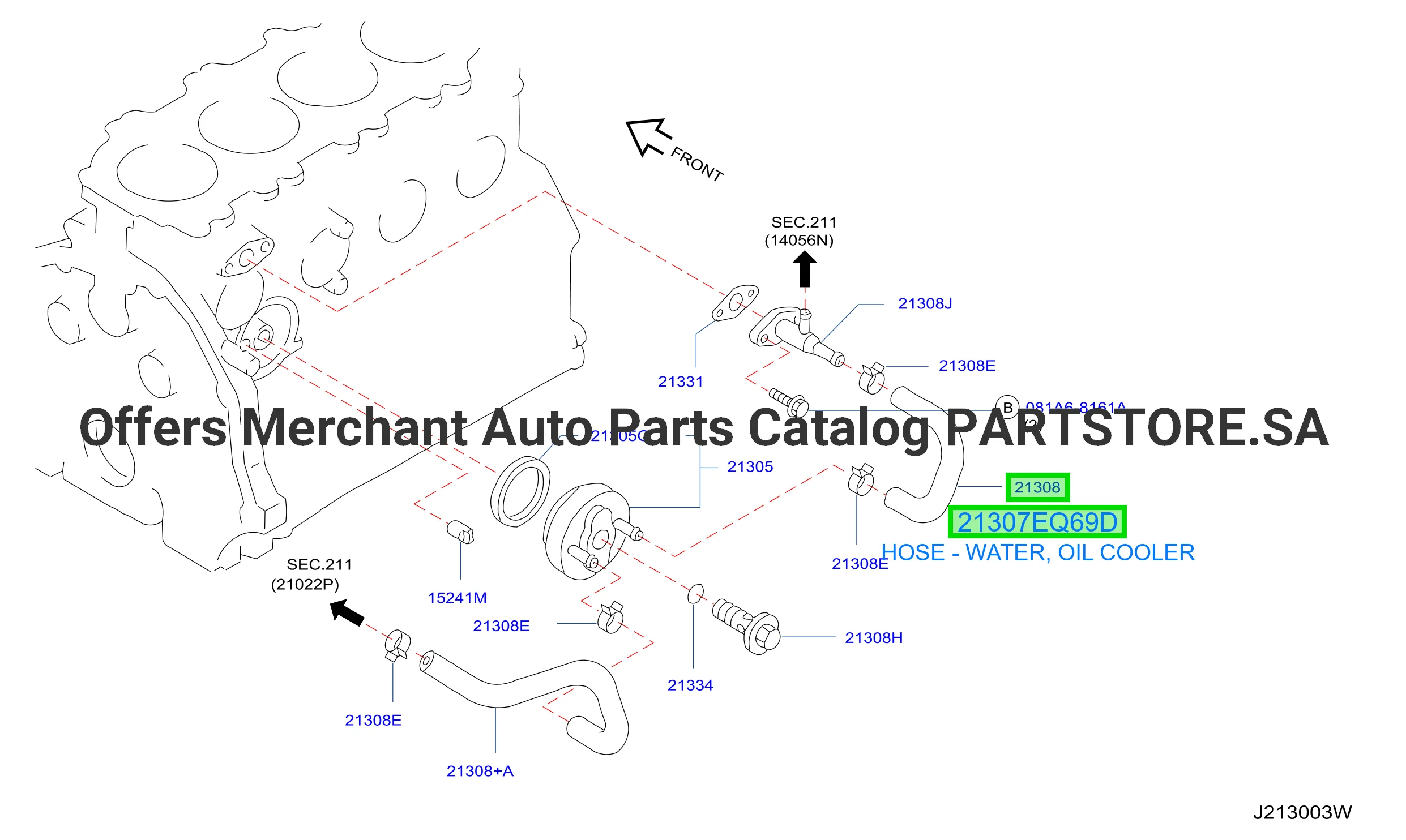 HOSE - WATER, OIL COOLER