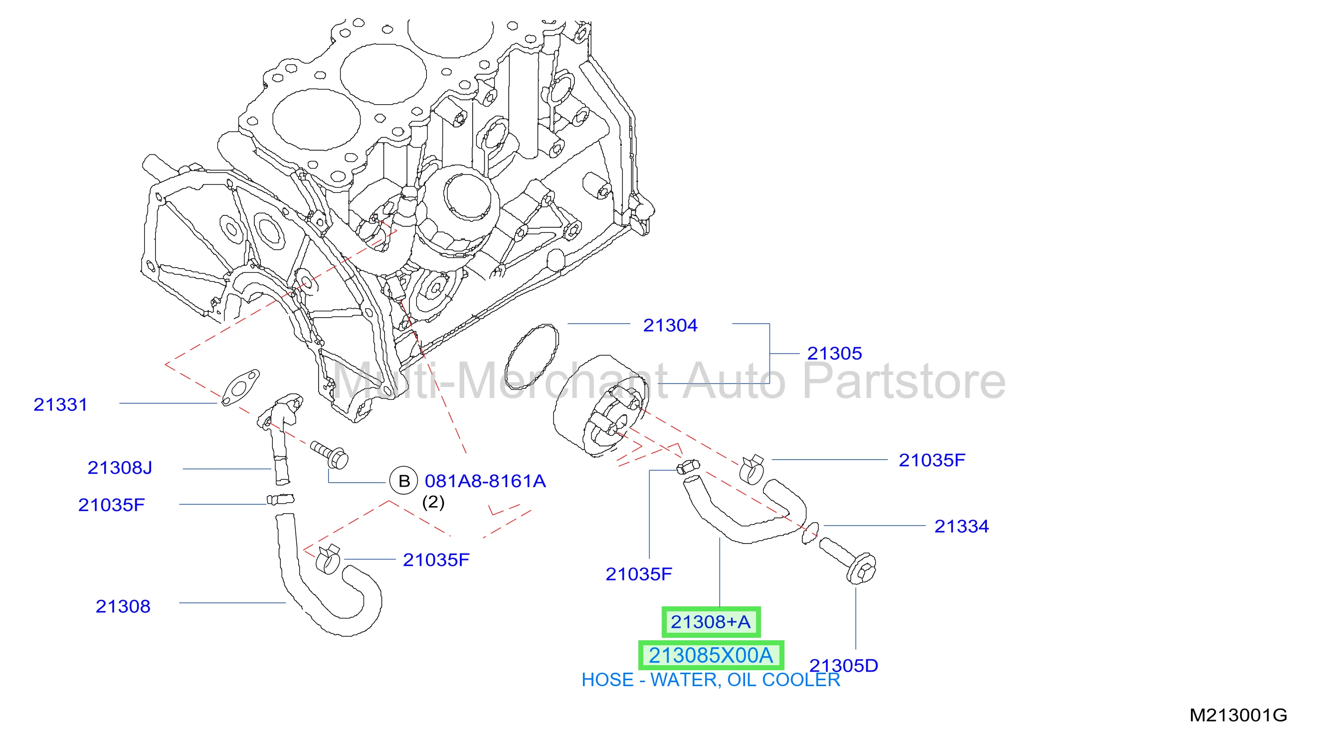 HOSE - WATER, OIL COOLER