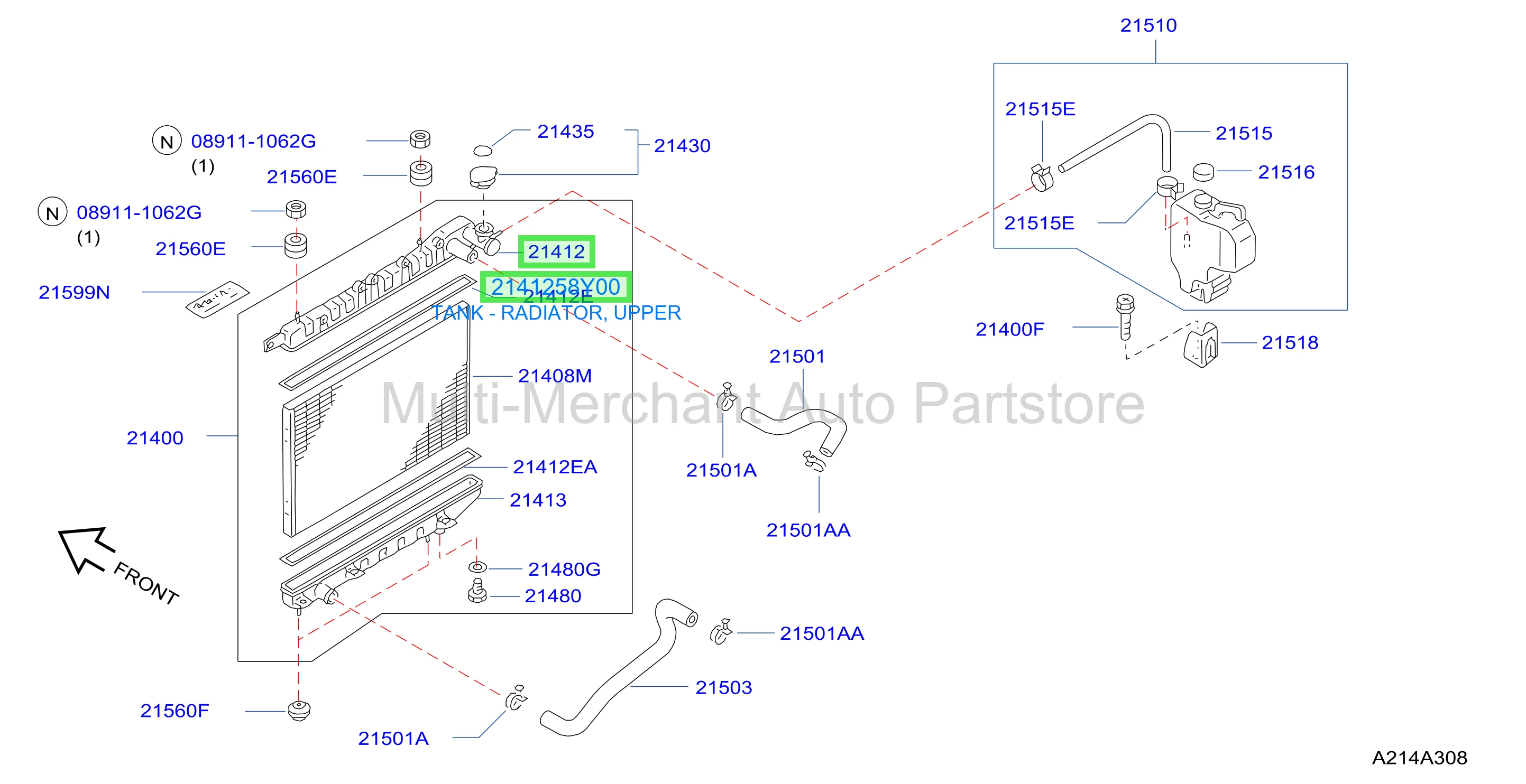 TANK - RADIATOR, UPPER
