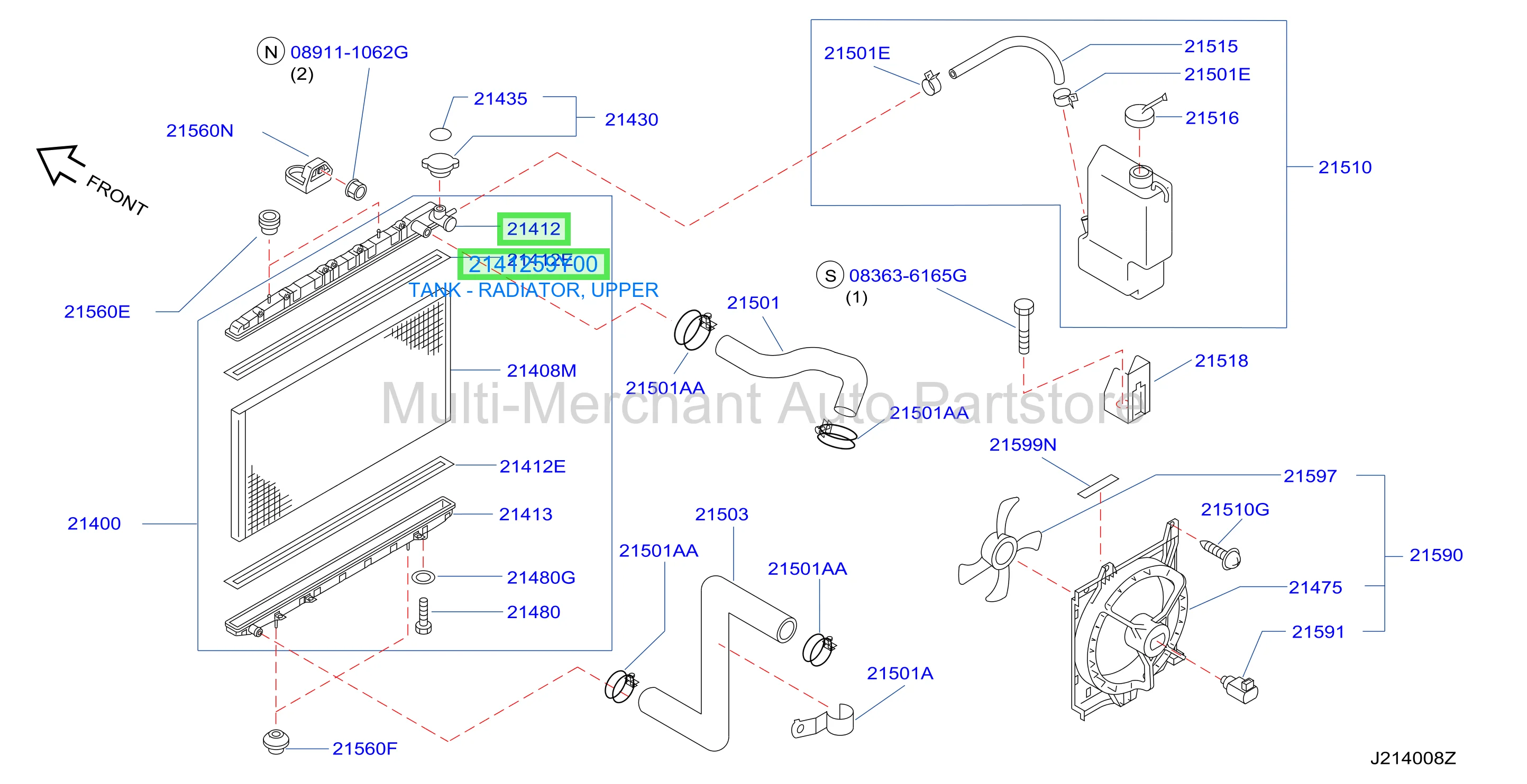 TANK - RADIATOR, UPPER
