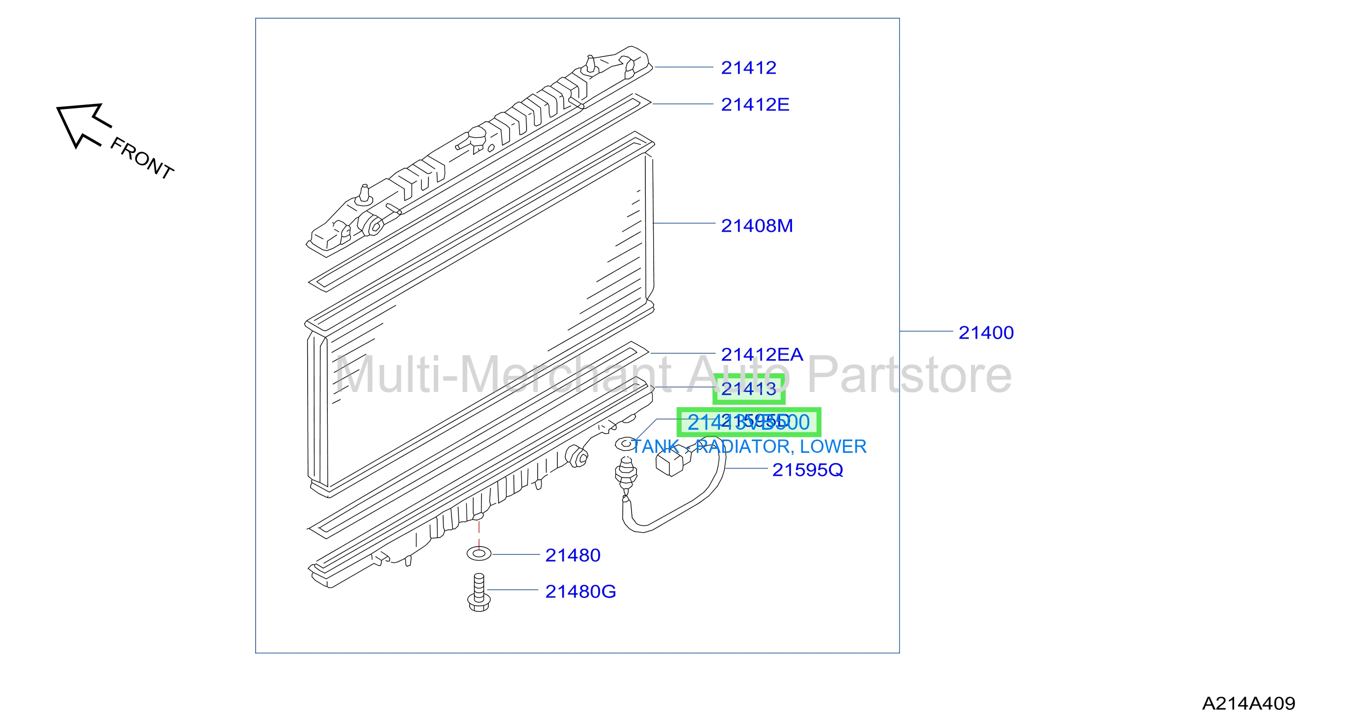 TANK - RADIATOR, LOWER