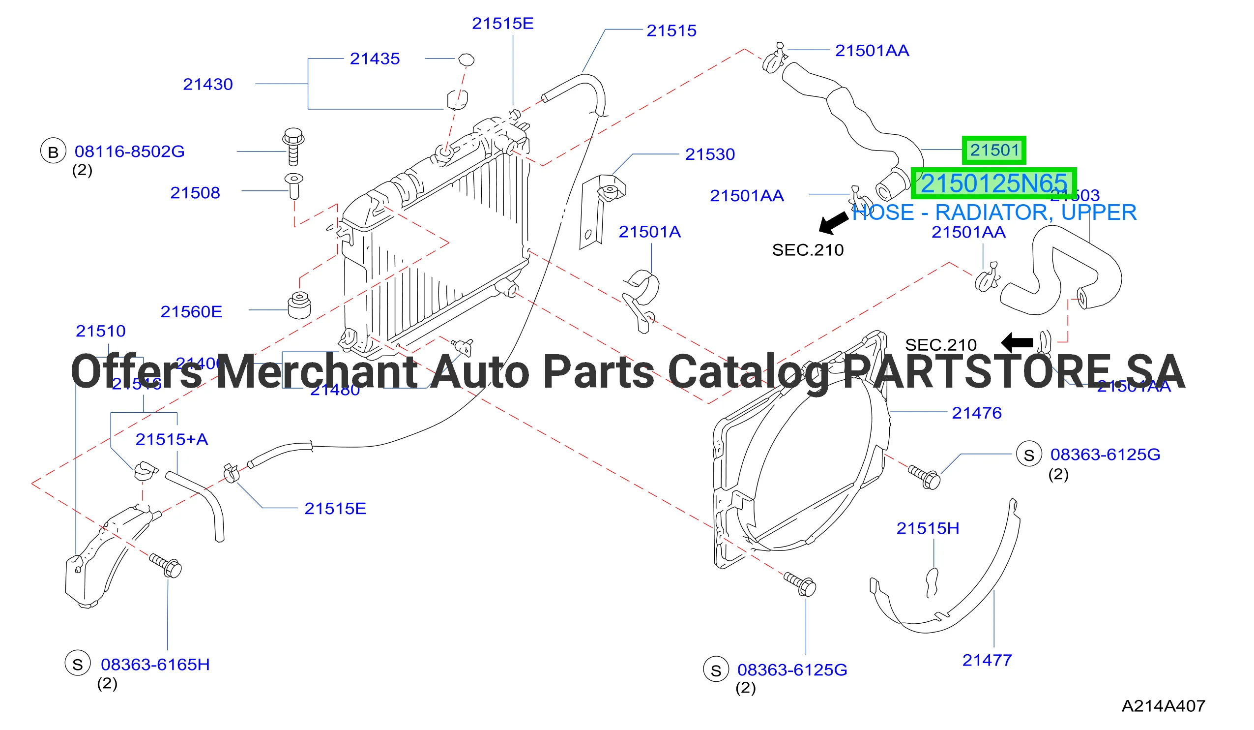 HOSE - RADIATOR, UPPER