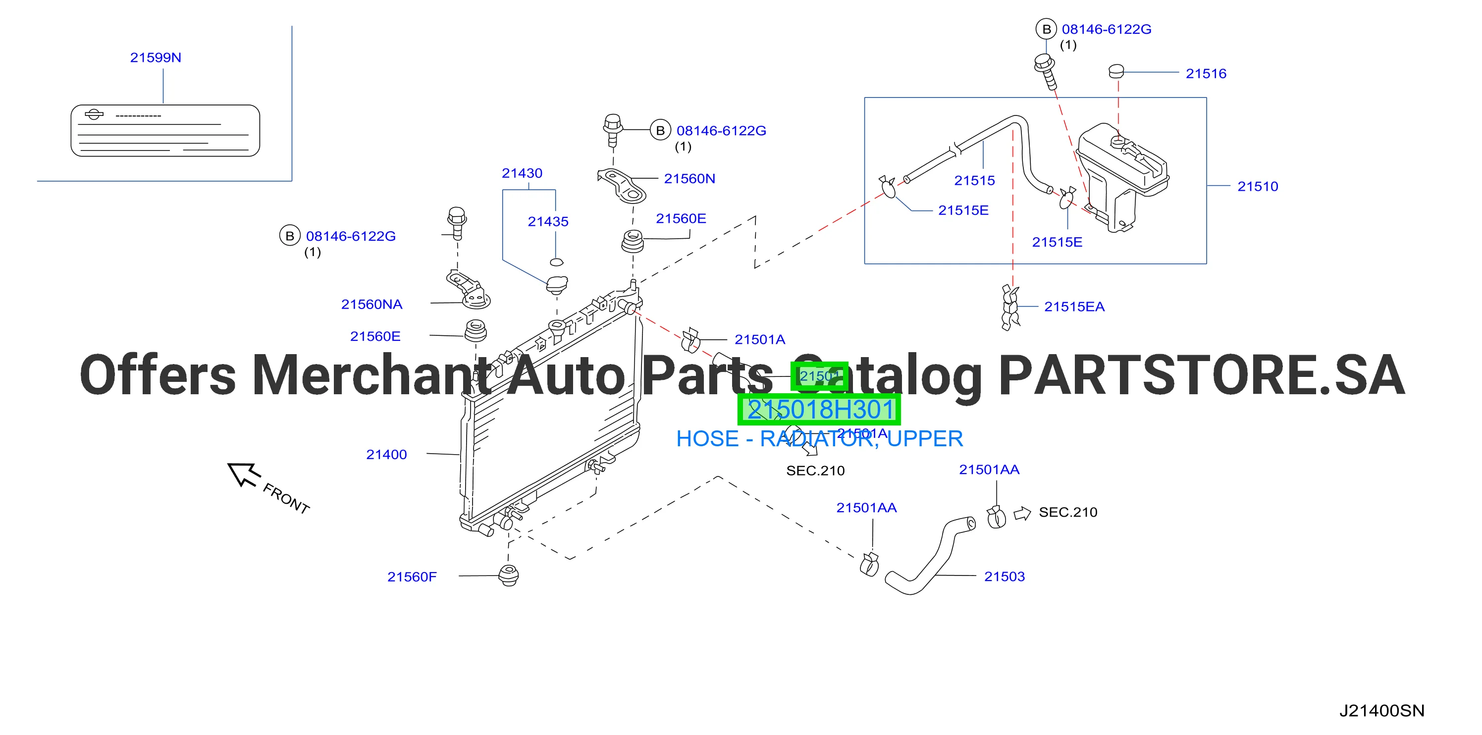 HOSE - RADIATOR, UPPER