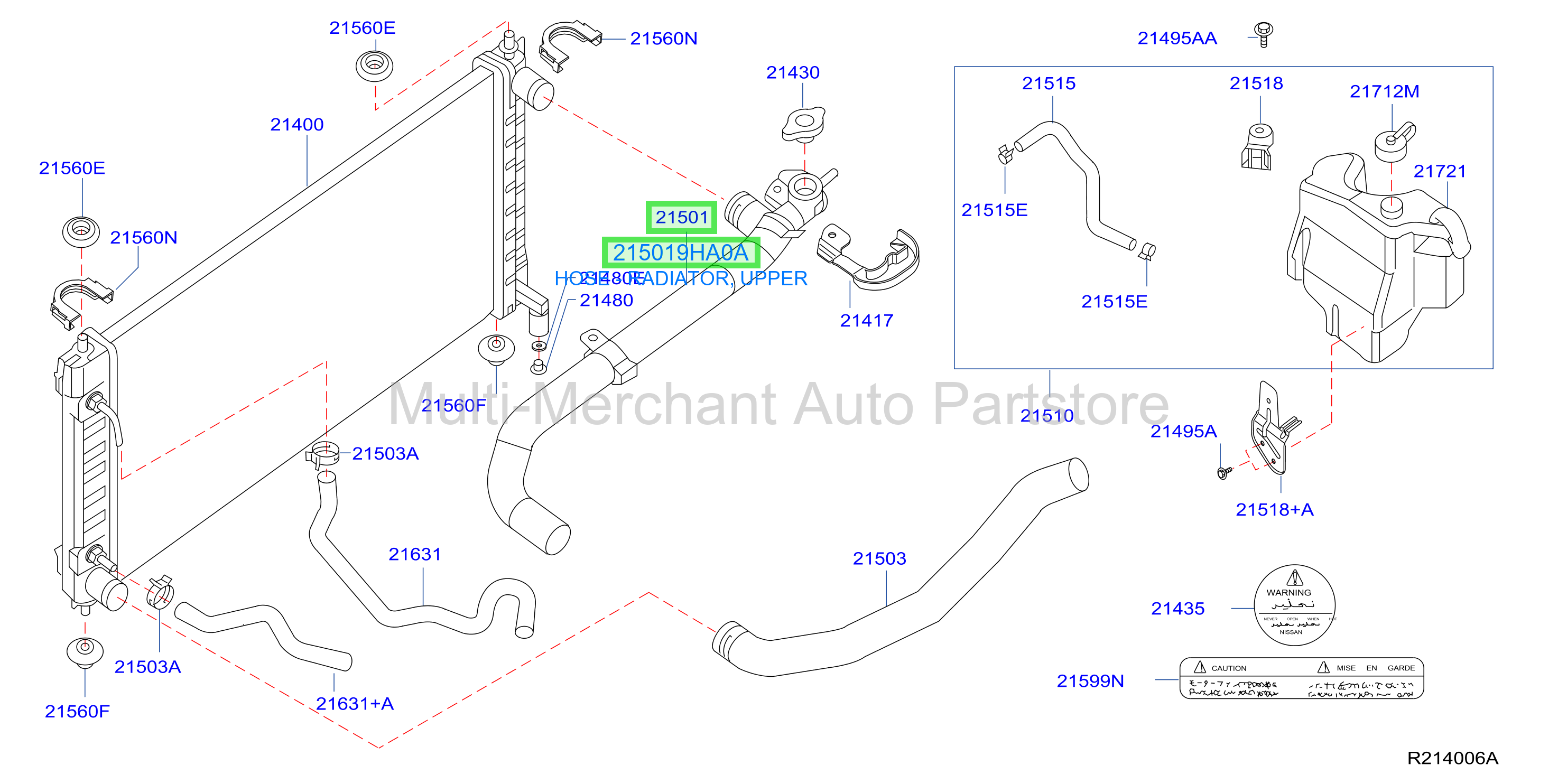 HOSE - RADIATOR, UPPER