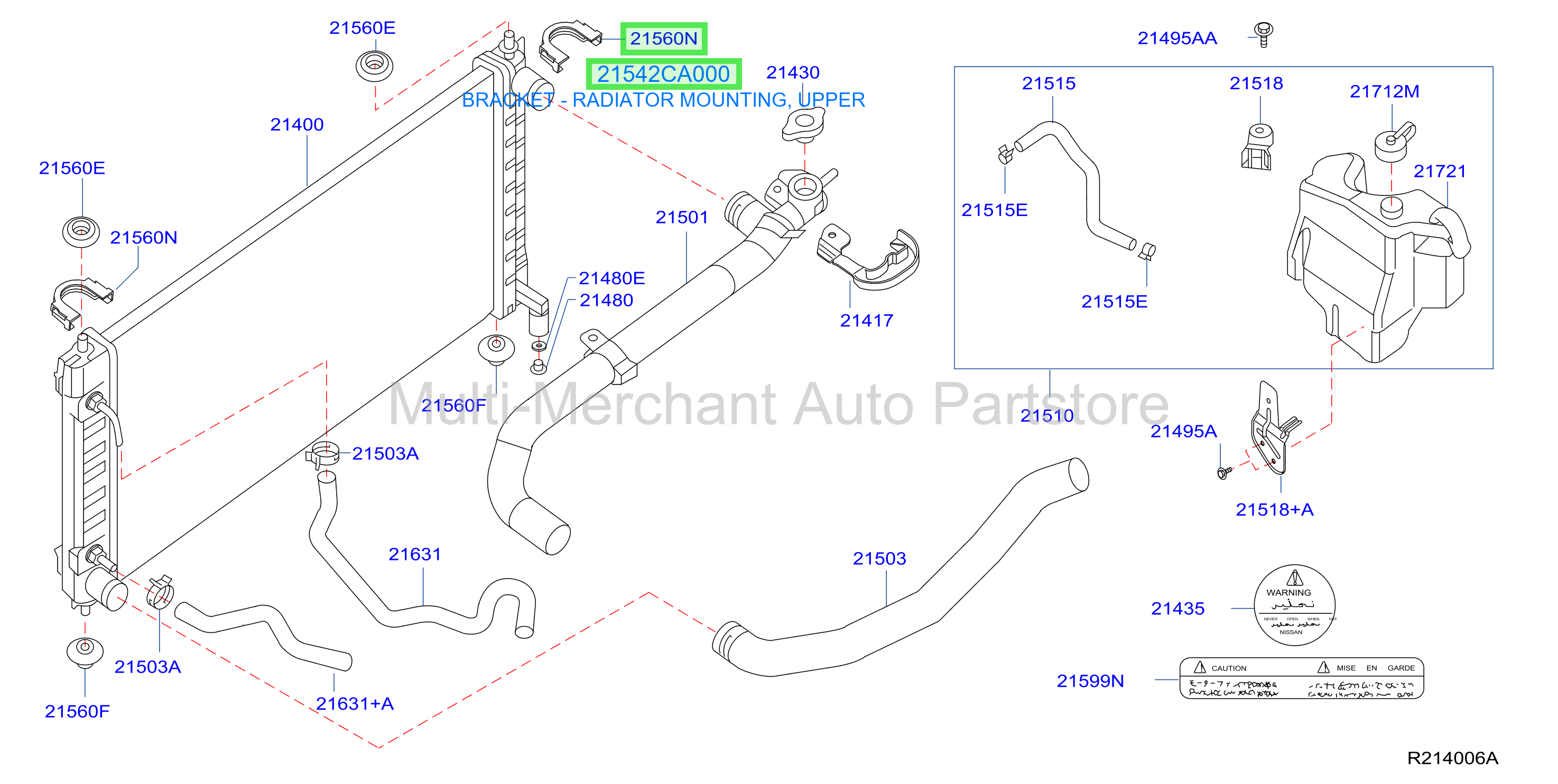 BRACKET - RADIATOR MOUNTING, UPPER