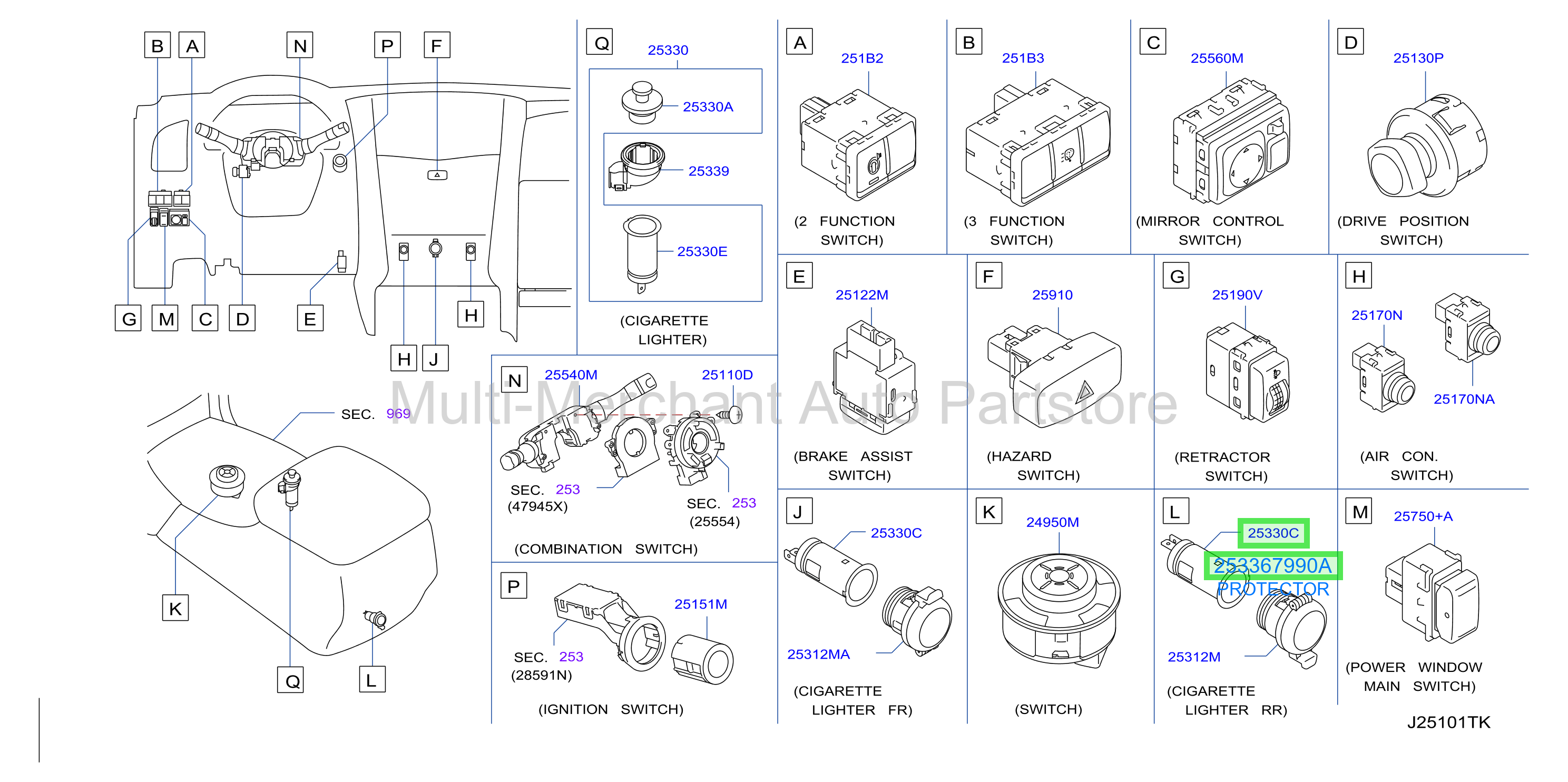 CASE - INNER, POWER SOCKET