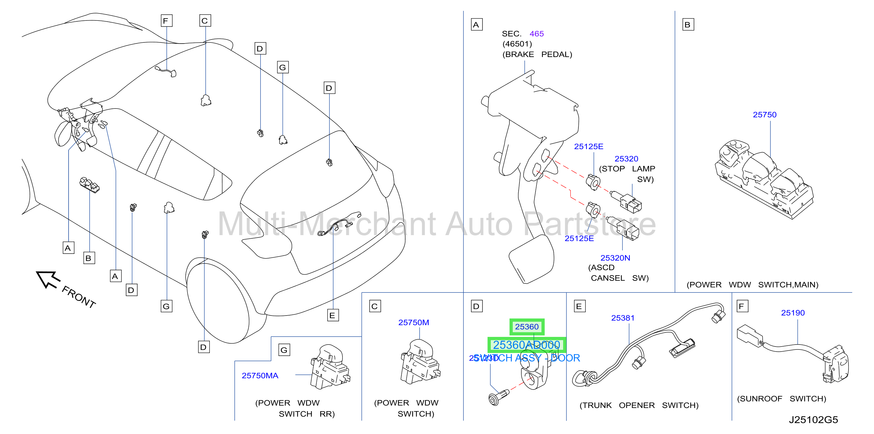 SWITCH ASSY - DOOR