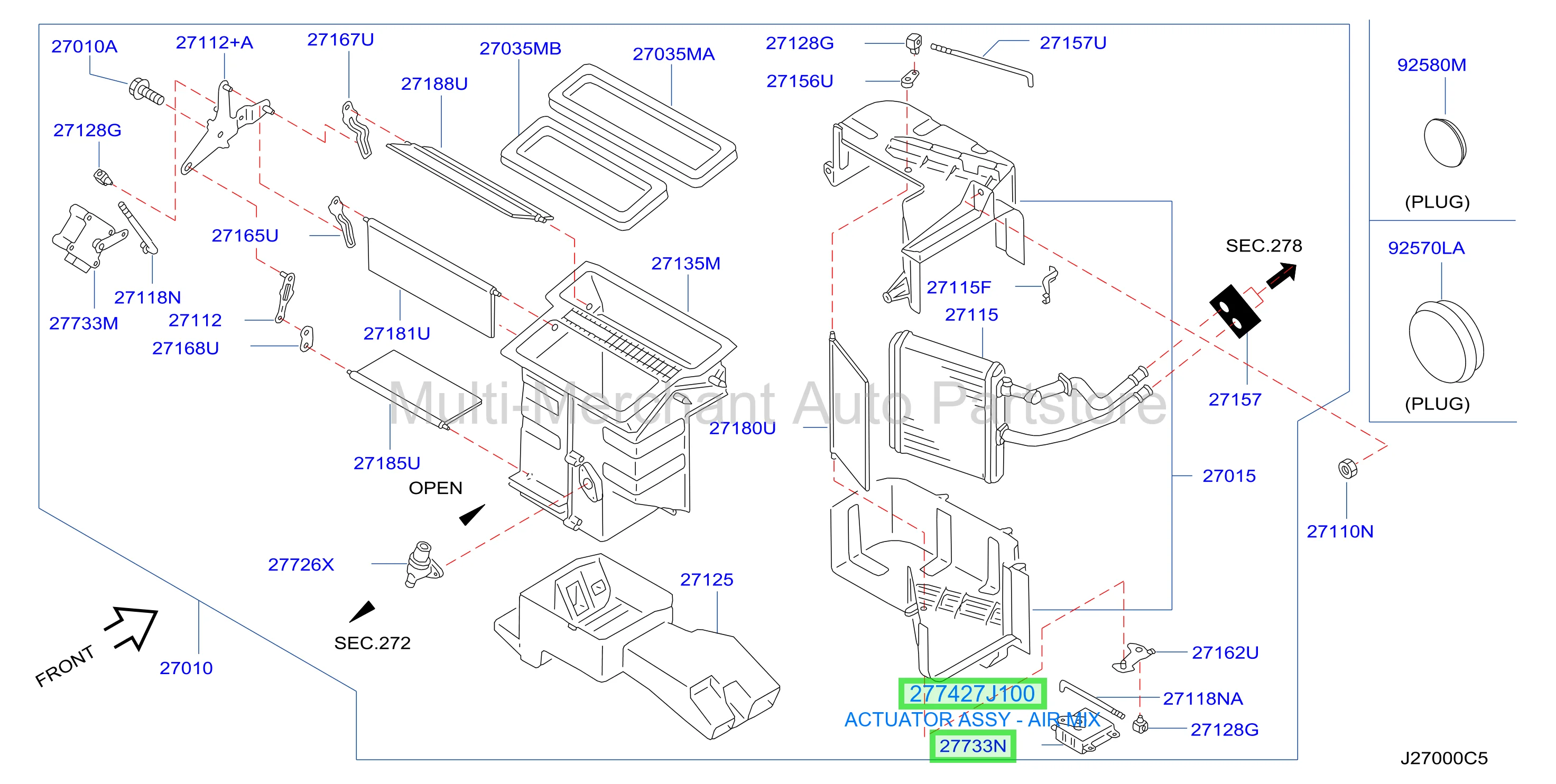 ACTUATOR ASSY - AIR MIX