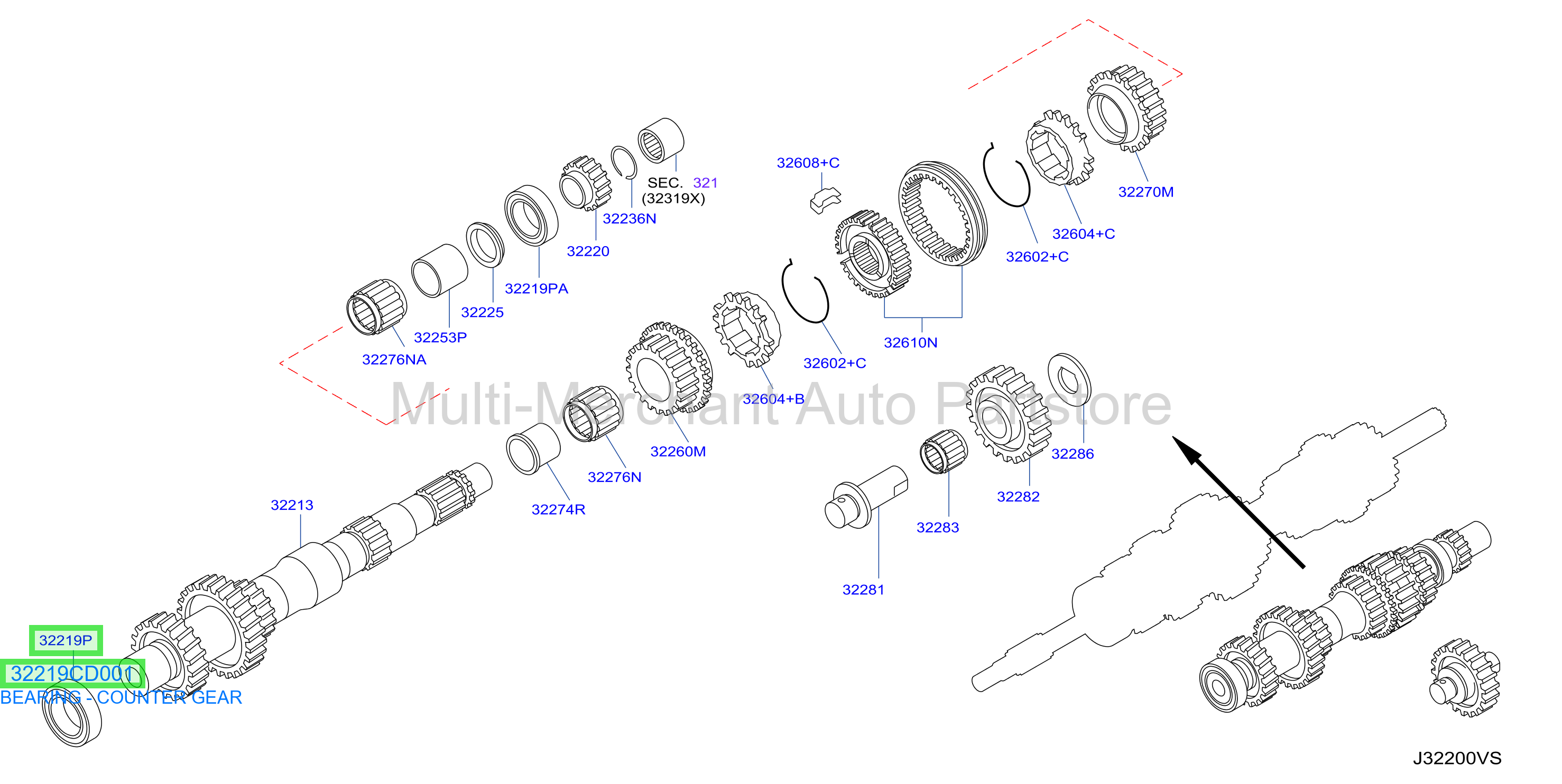 BEARING - COUNTER GEAR