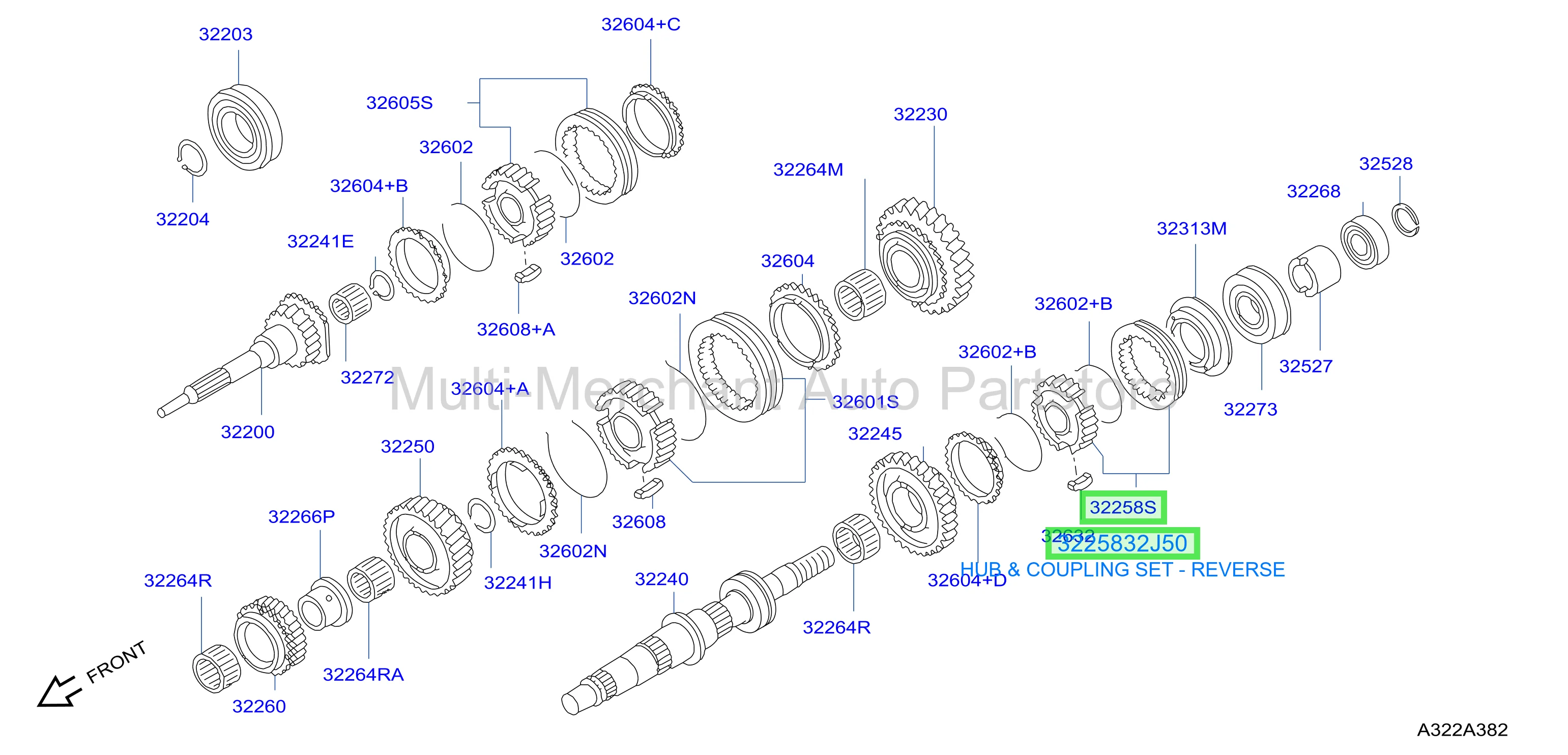 HUB & COUPLING SET - REVERSE