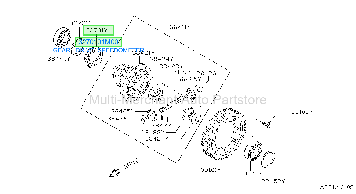 GEAR - DRIVE, SPEEDOMETER