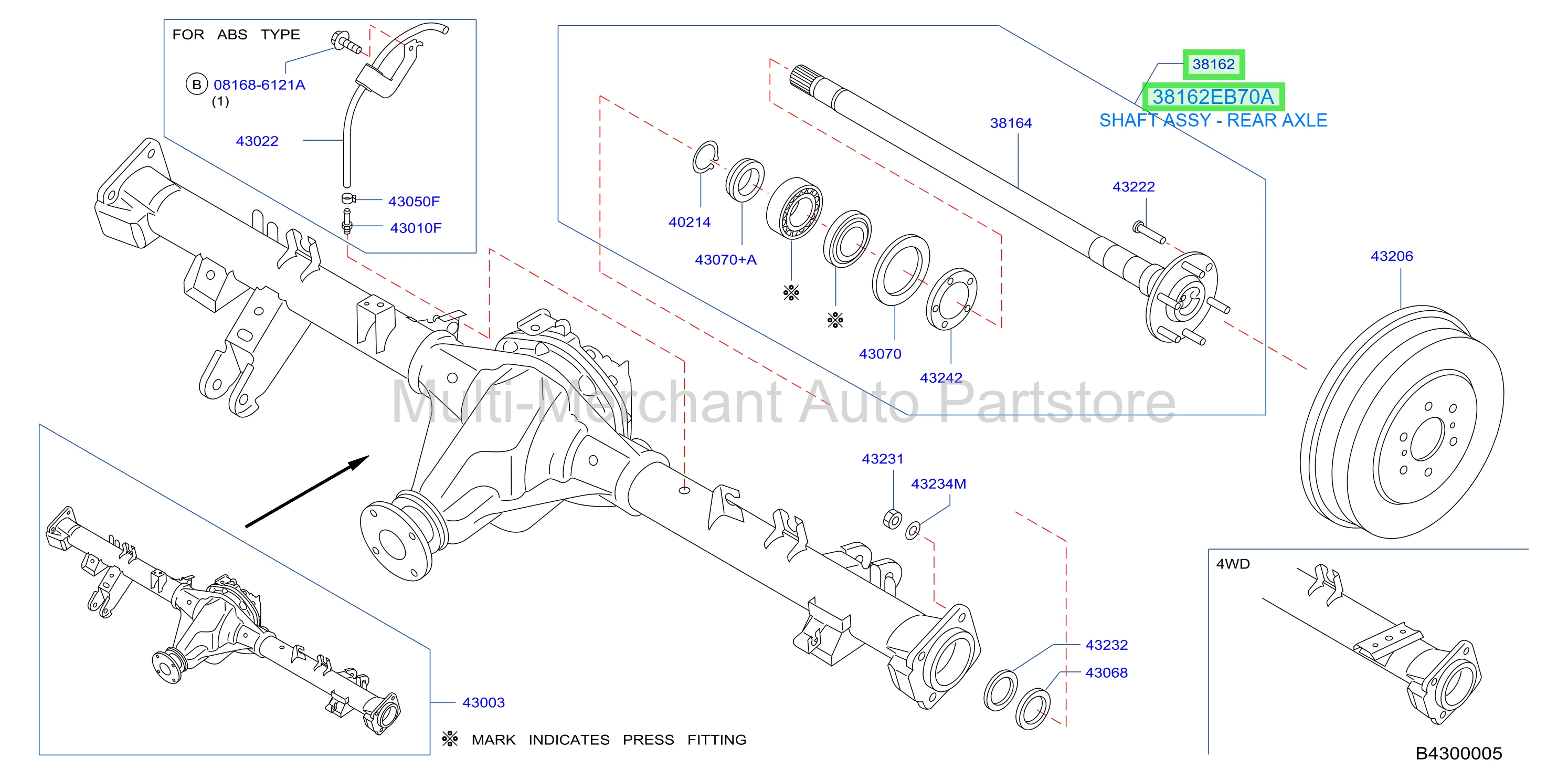 SHAFT ASSY - REAR AXLE