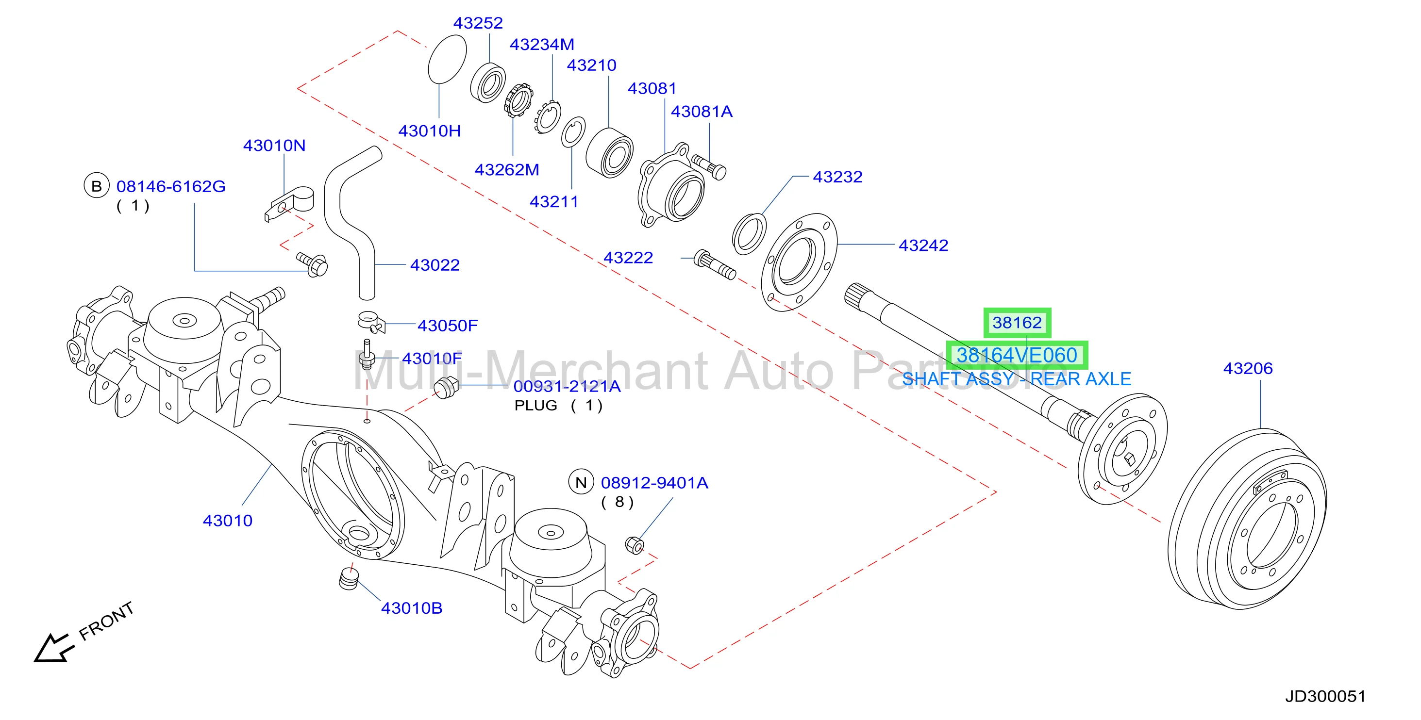 SHAFT ASSY - REAR AXLE