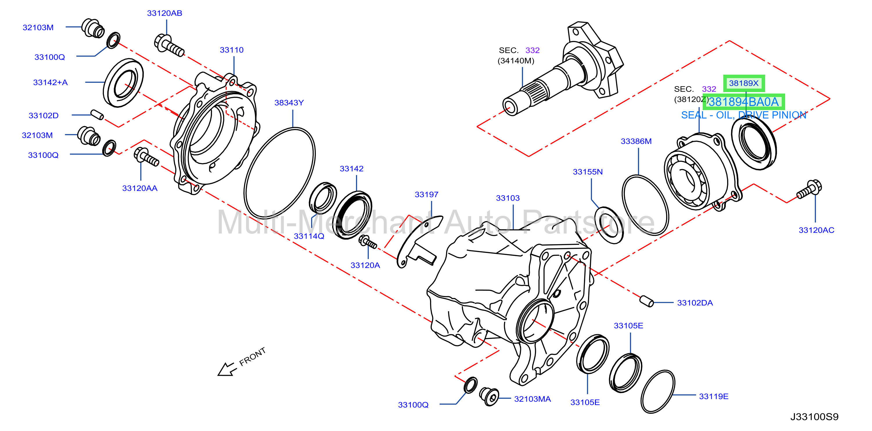 SEAL - OIL, DRIVE PINION