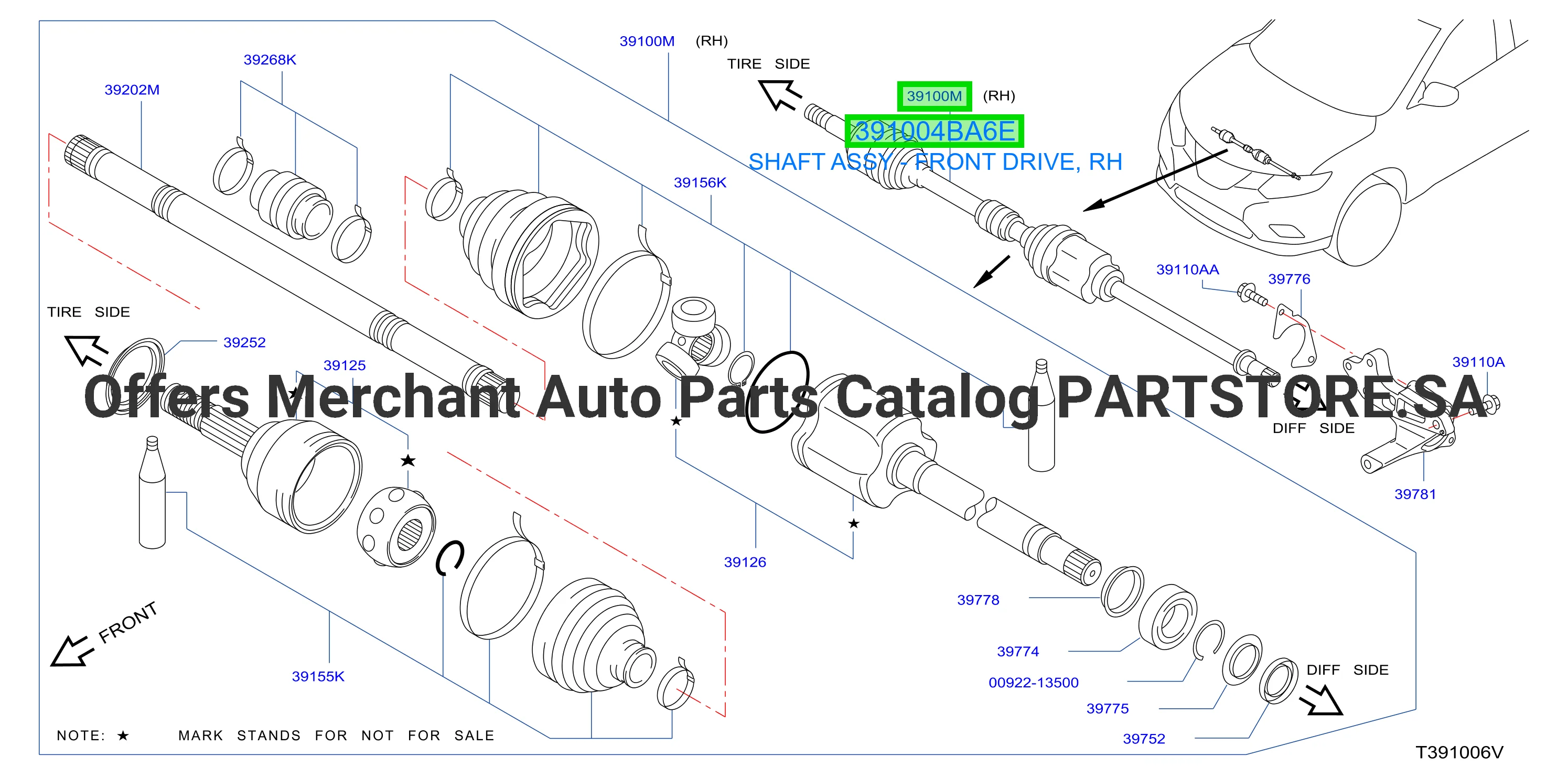 SHAFT ASSY - FRONT DRIVE, RH