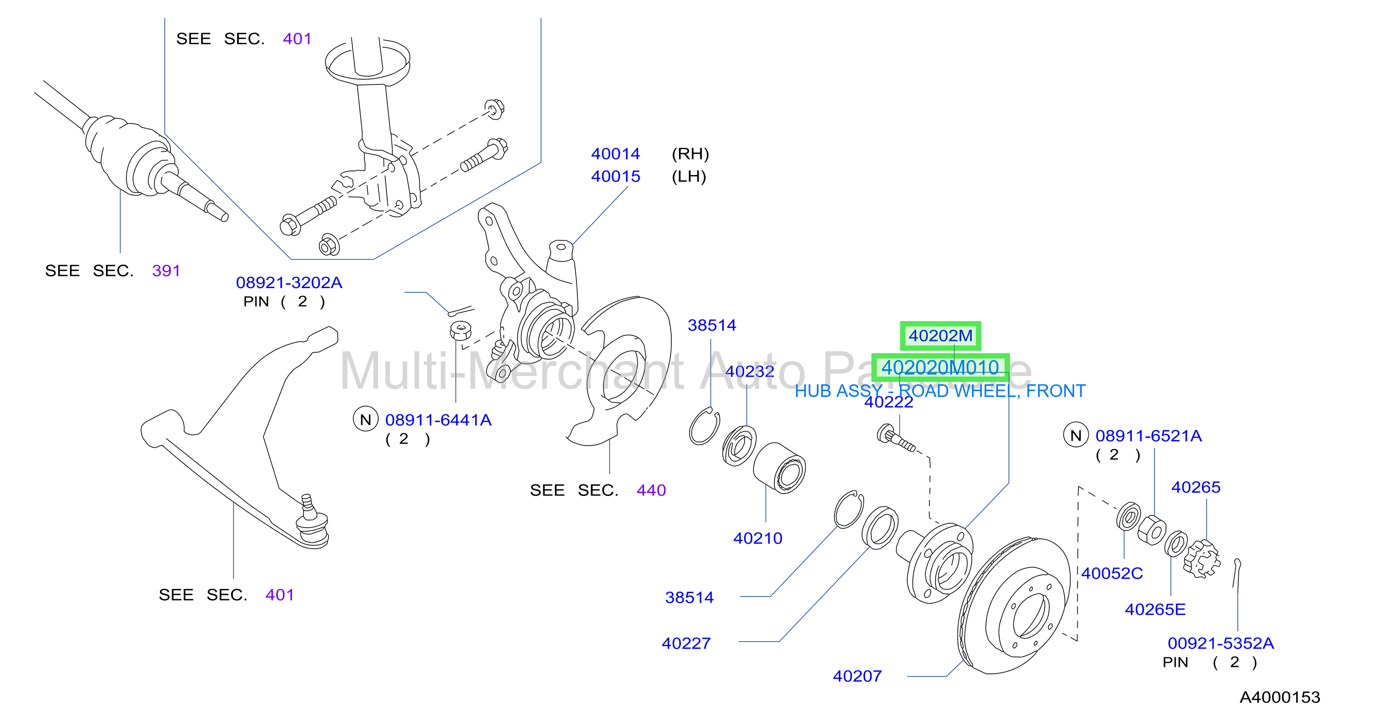 HUB ASSY - ROAD WHEEL, FRONT