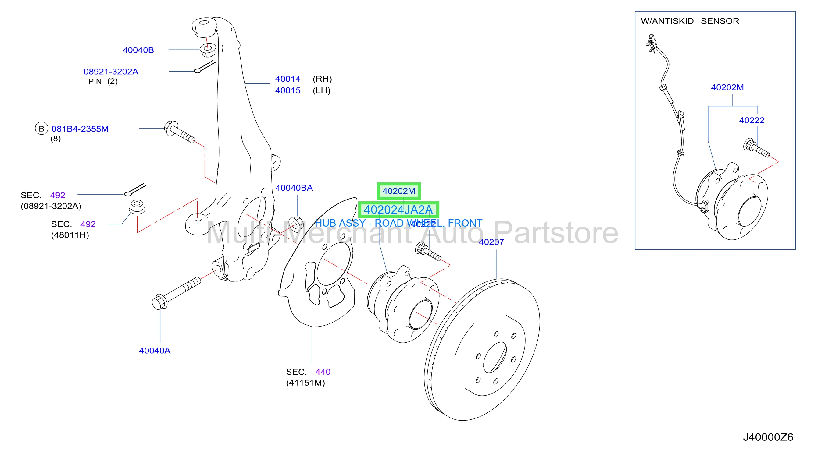 HUB ASSY - ROAD WHEEL, FRONT