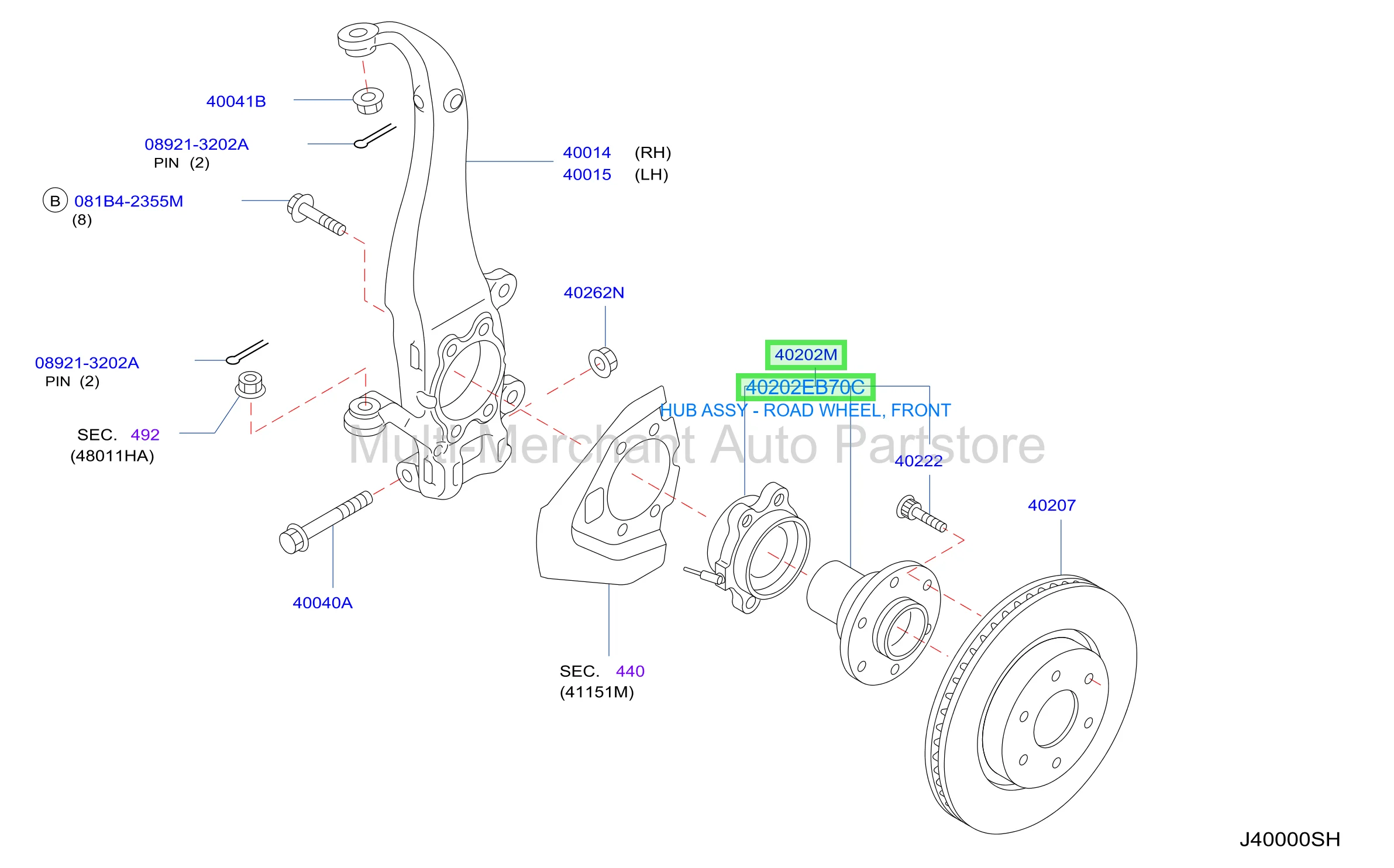 HUB ASSY - ROAD WHEEL, FRONT