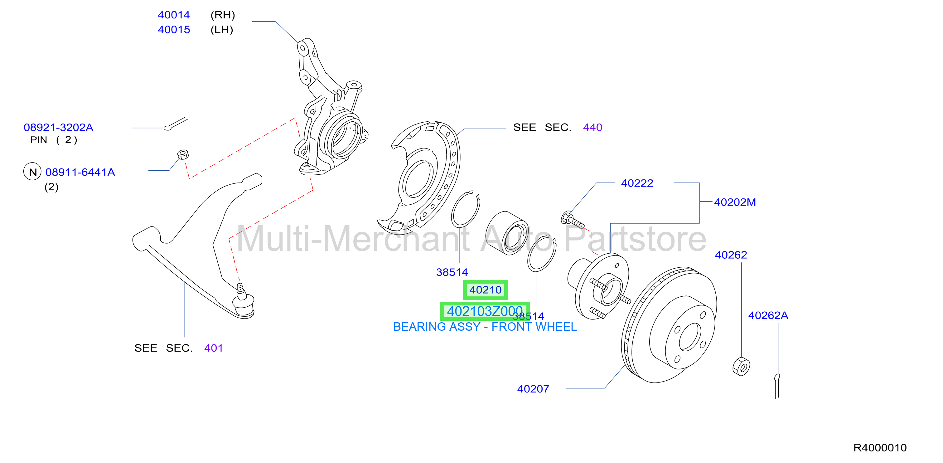 BEARING ASSY - FRONT WHEEL