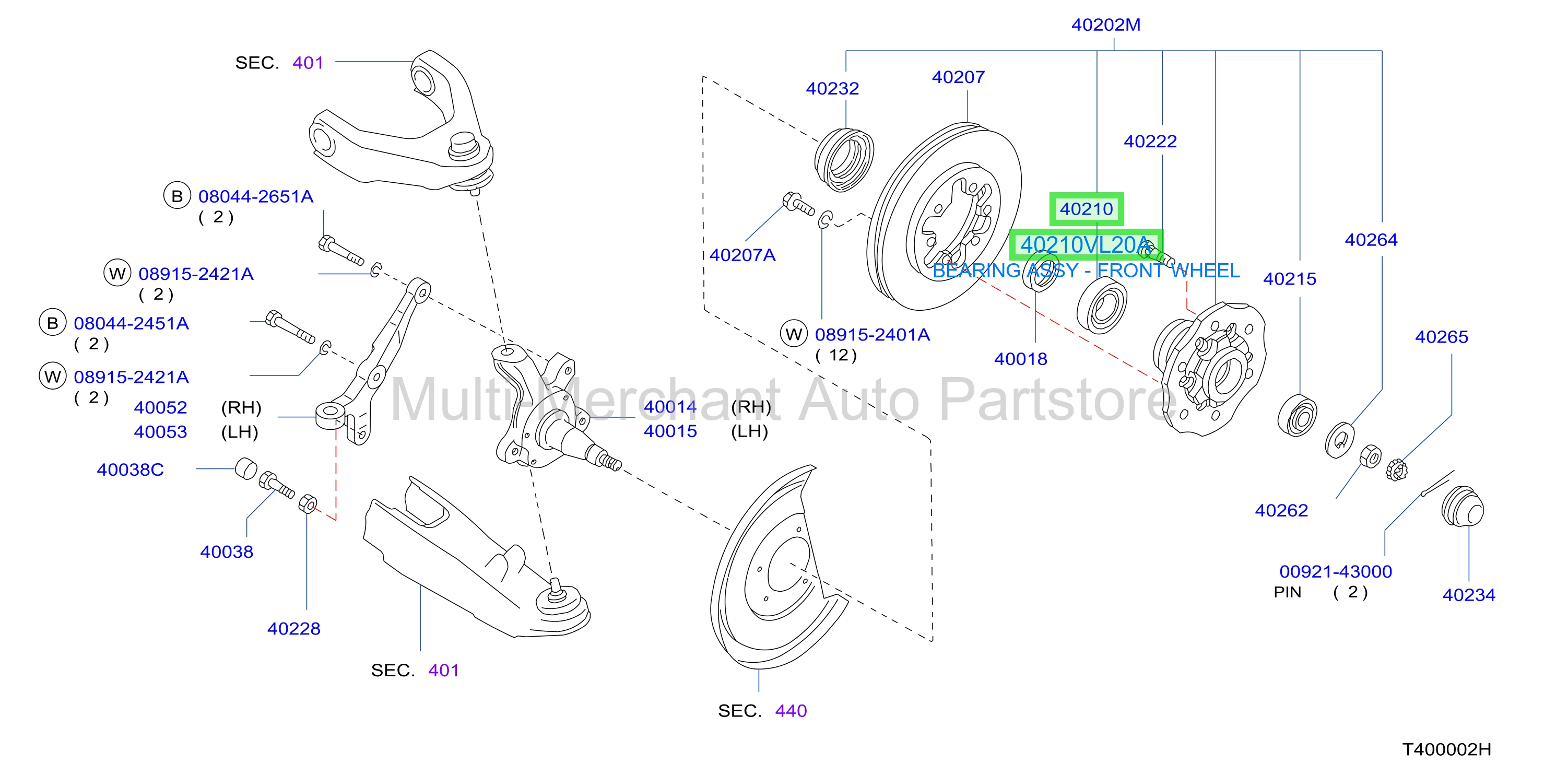 BEARING ASSY - FRONT WHEEL