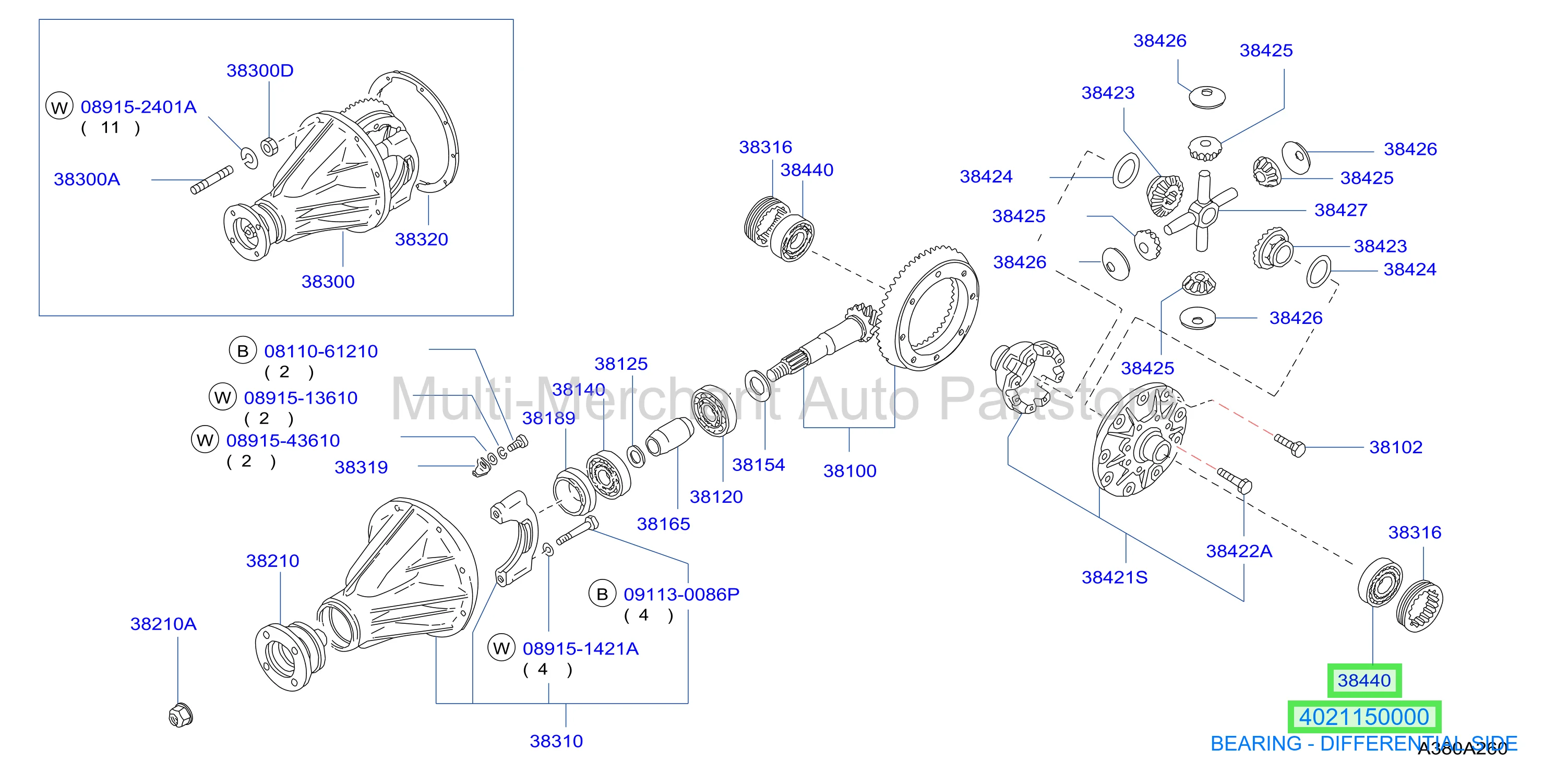 BEARING - DIFFERENTIAL SIDE