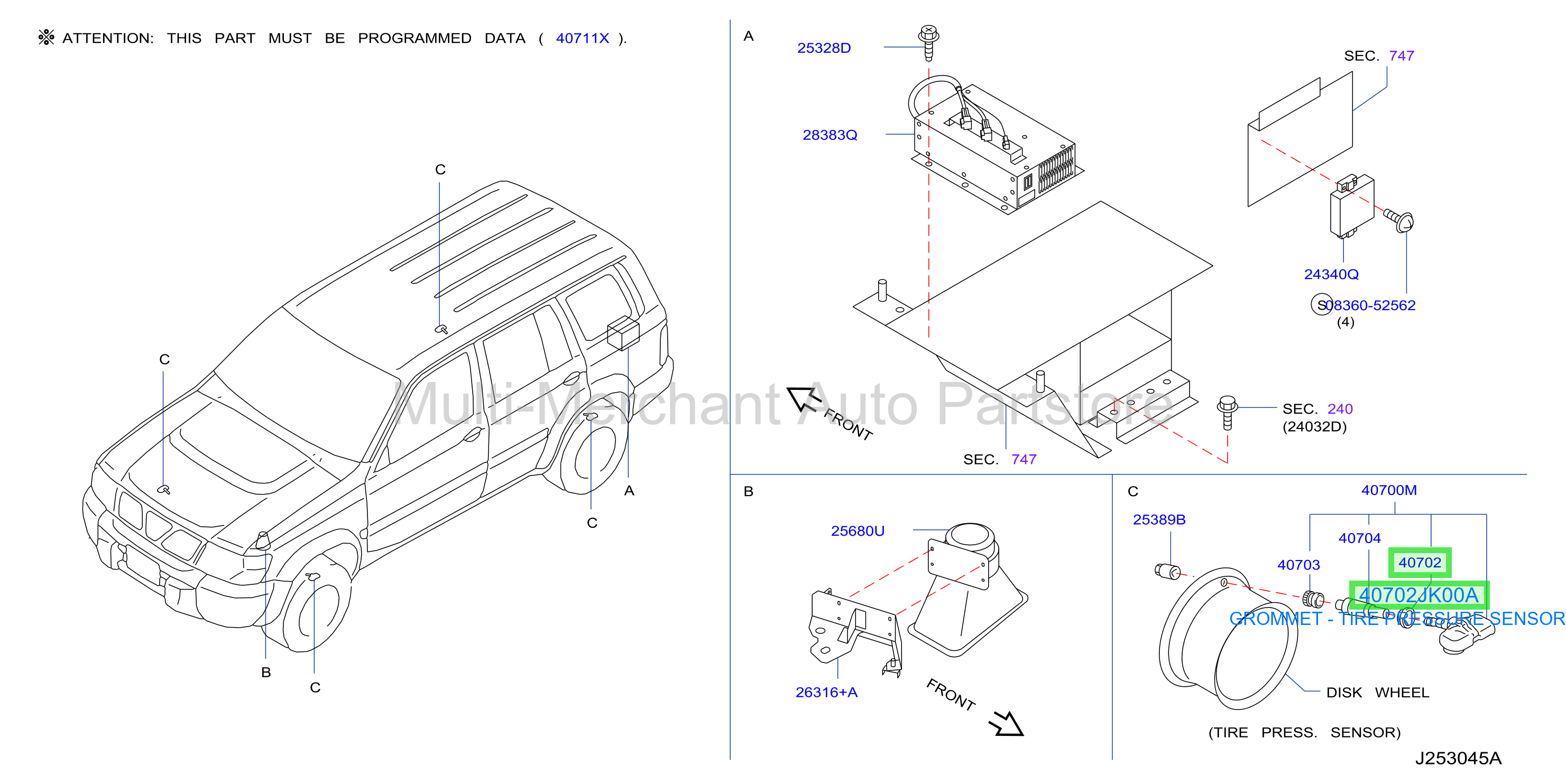GROMMET - TIRE PRESSURE SENSOR