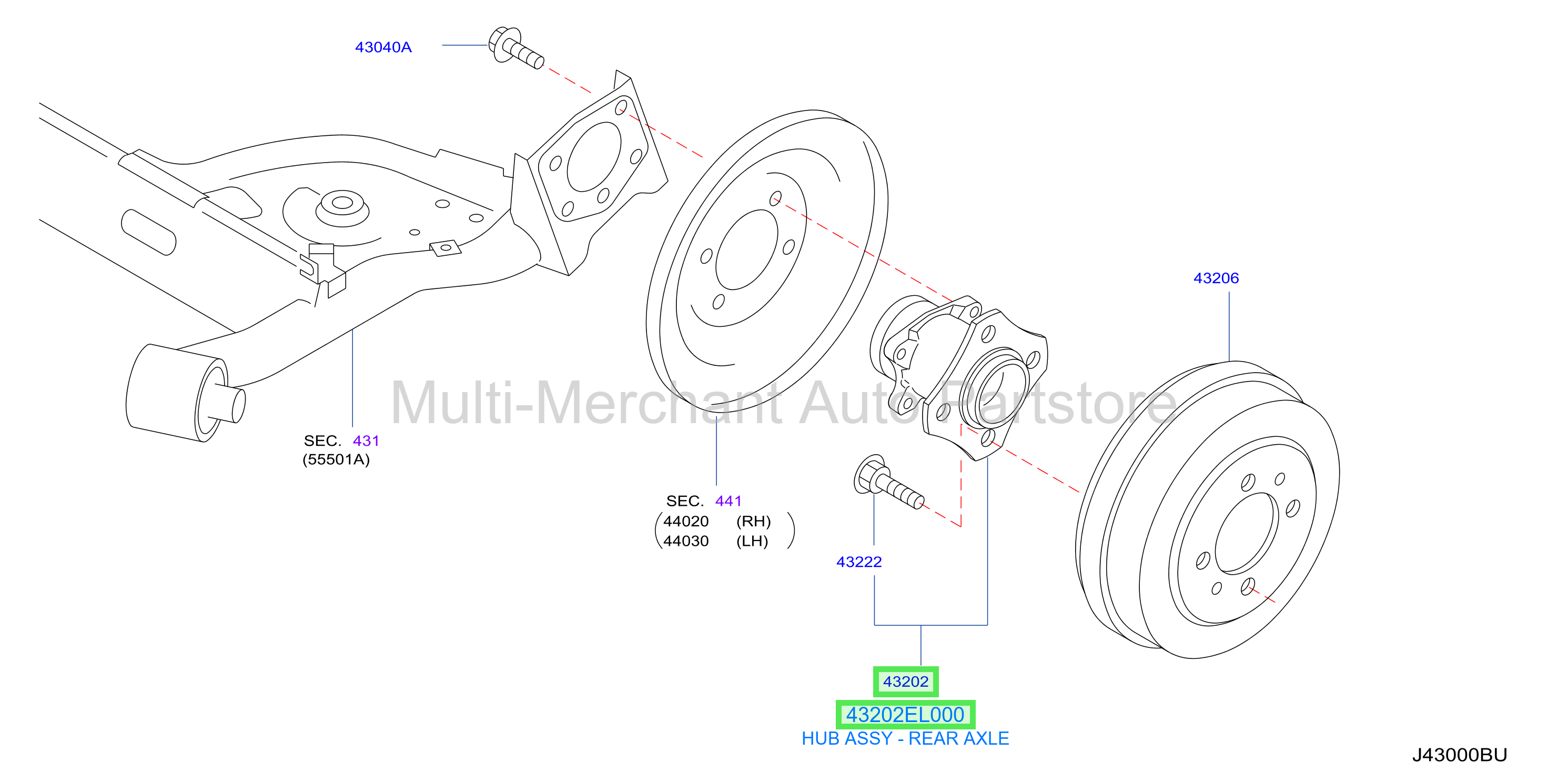 HUB ASSY - REAR AXLE