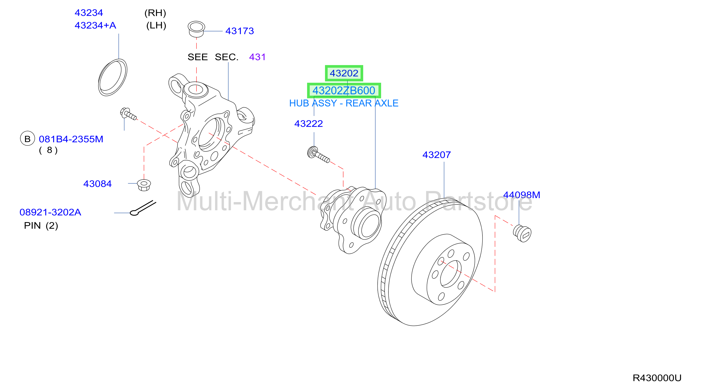 HUB ASSY - REAR AXLE