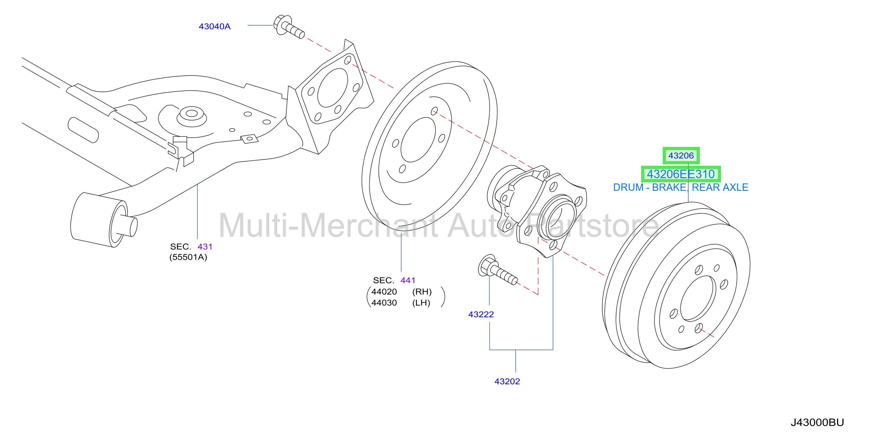 DRUM - BRAKE, REAR AXLE