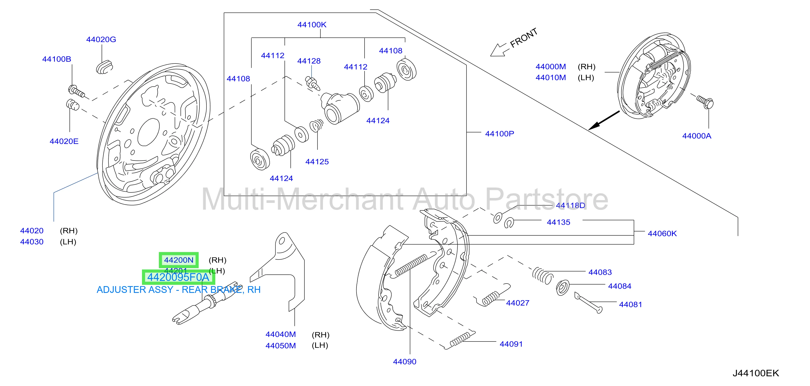 ADJUSTER ASSY - REAR BRAKE, RH