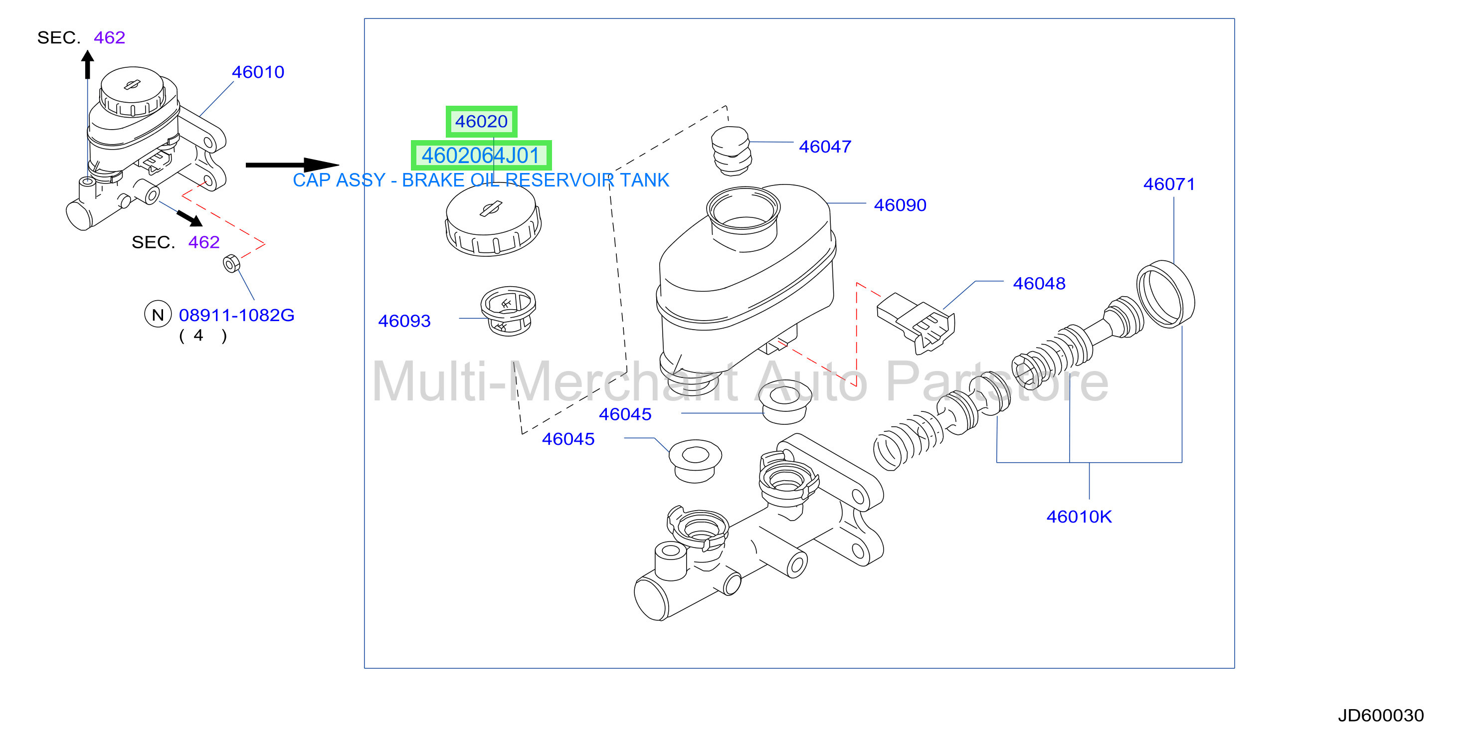 CAP ASSY - BRAKE OIL RESERVOIR TANK