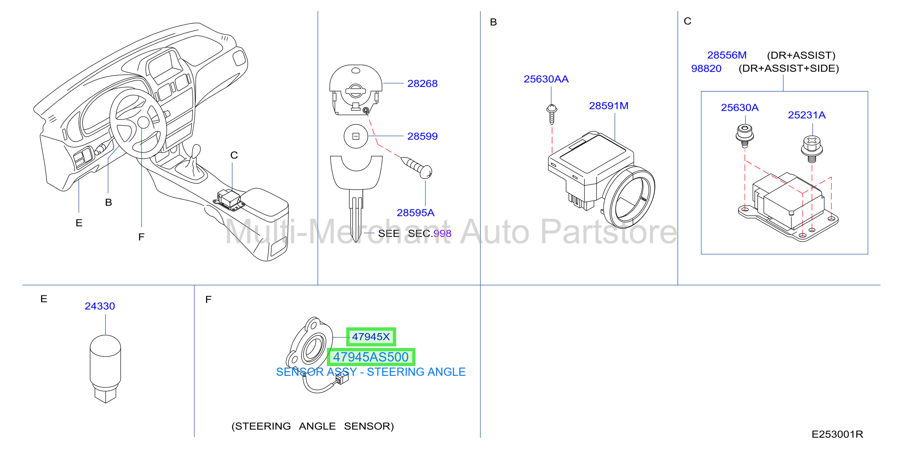 SENSOR ASSY - STEERING ANGLE