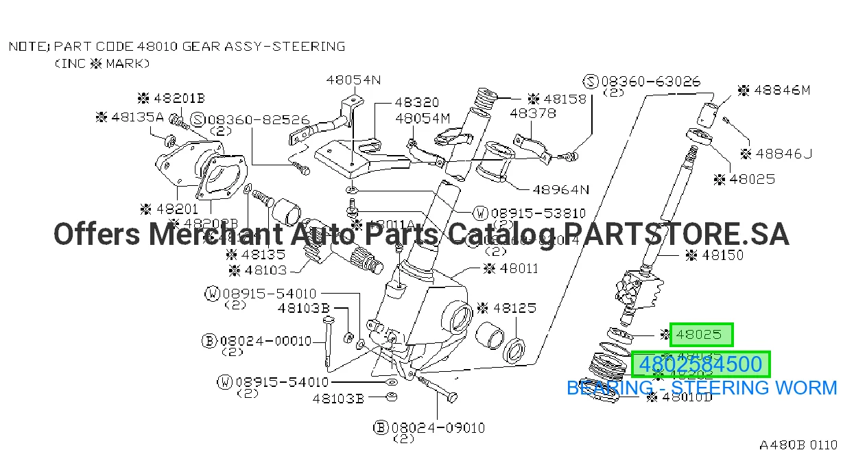 BEARING - STEERING WORM