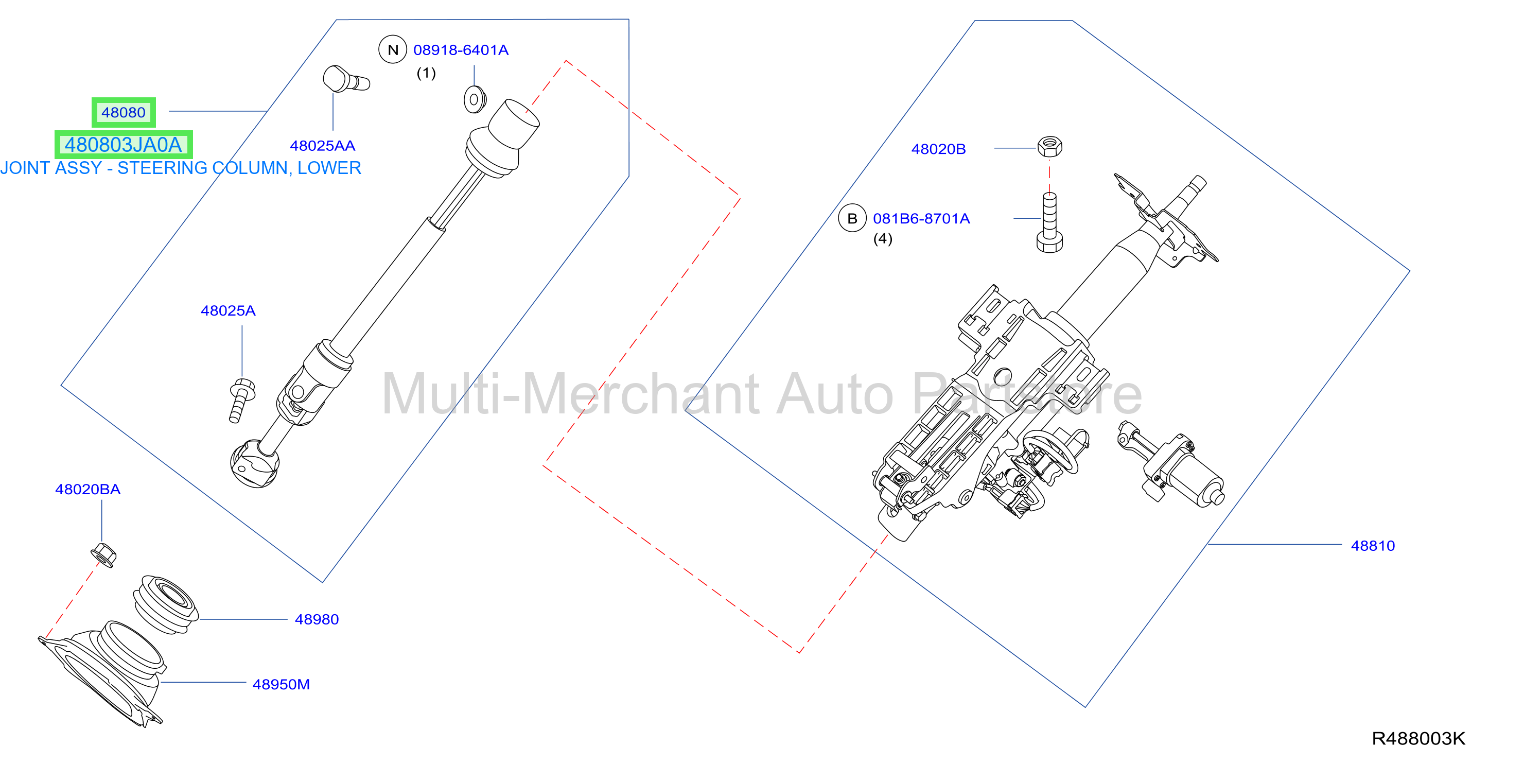 JOINT ASSY - STEERING COLUMN, LOWER