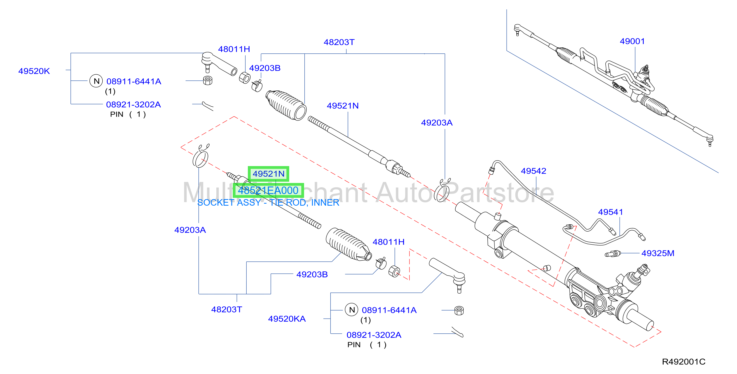 SOCKET ASSY - TIE ROD, INNER