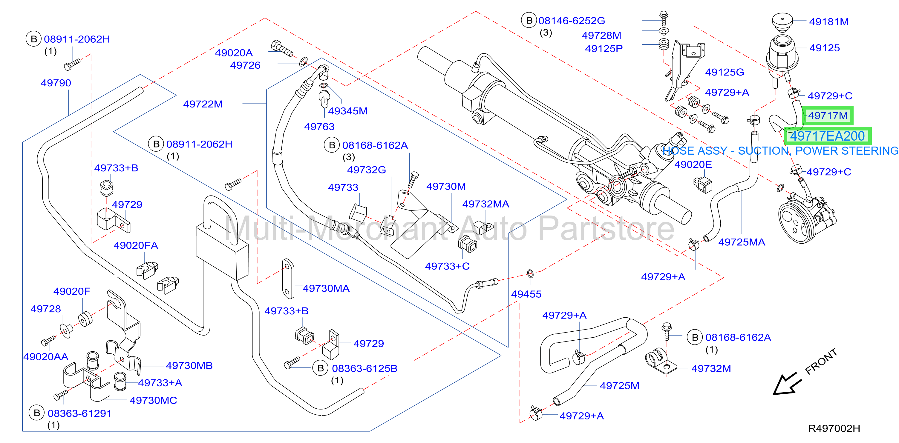 HOSE ASSY - SUCTION, POWER STEERING