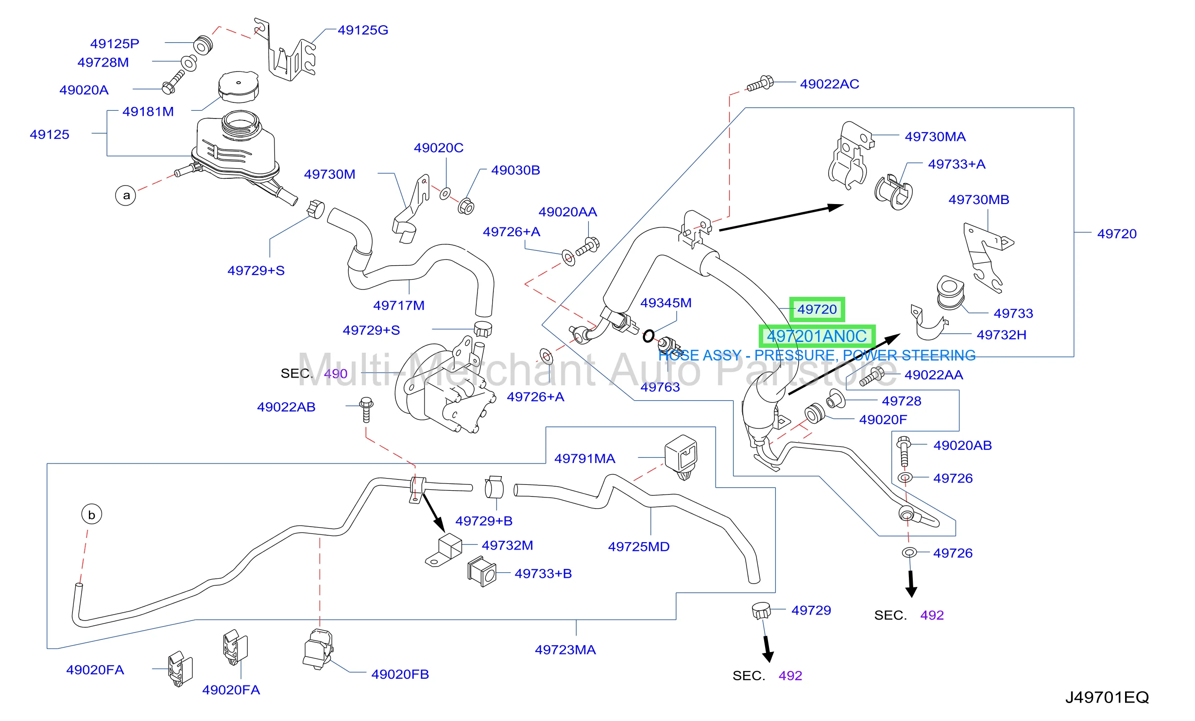 HOSE ASSY - PRESSURE, POWER STEERING