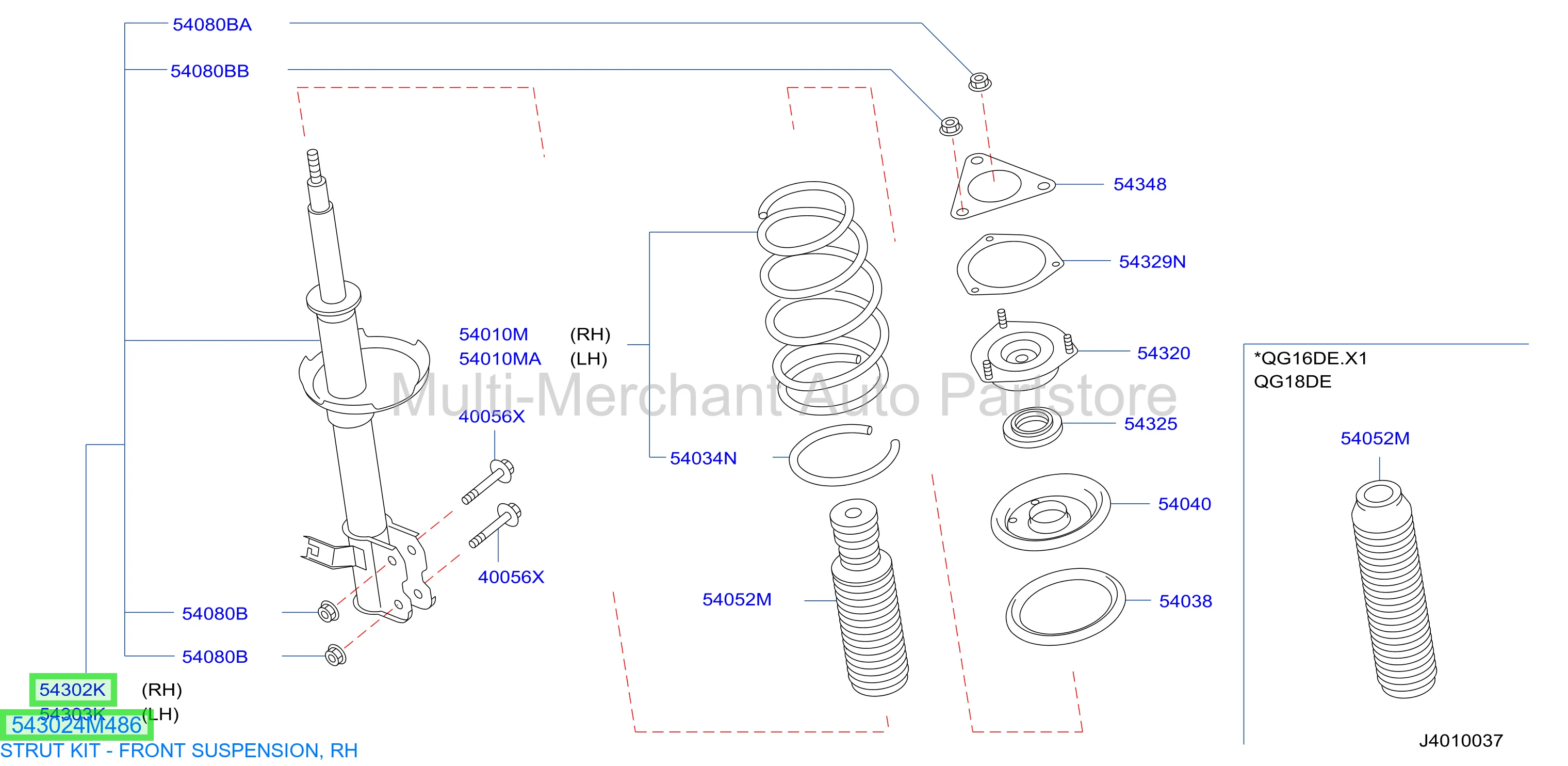 STRUT KIT - FRONT SUSPENSION, RH