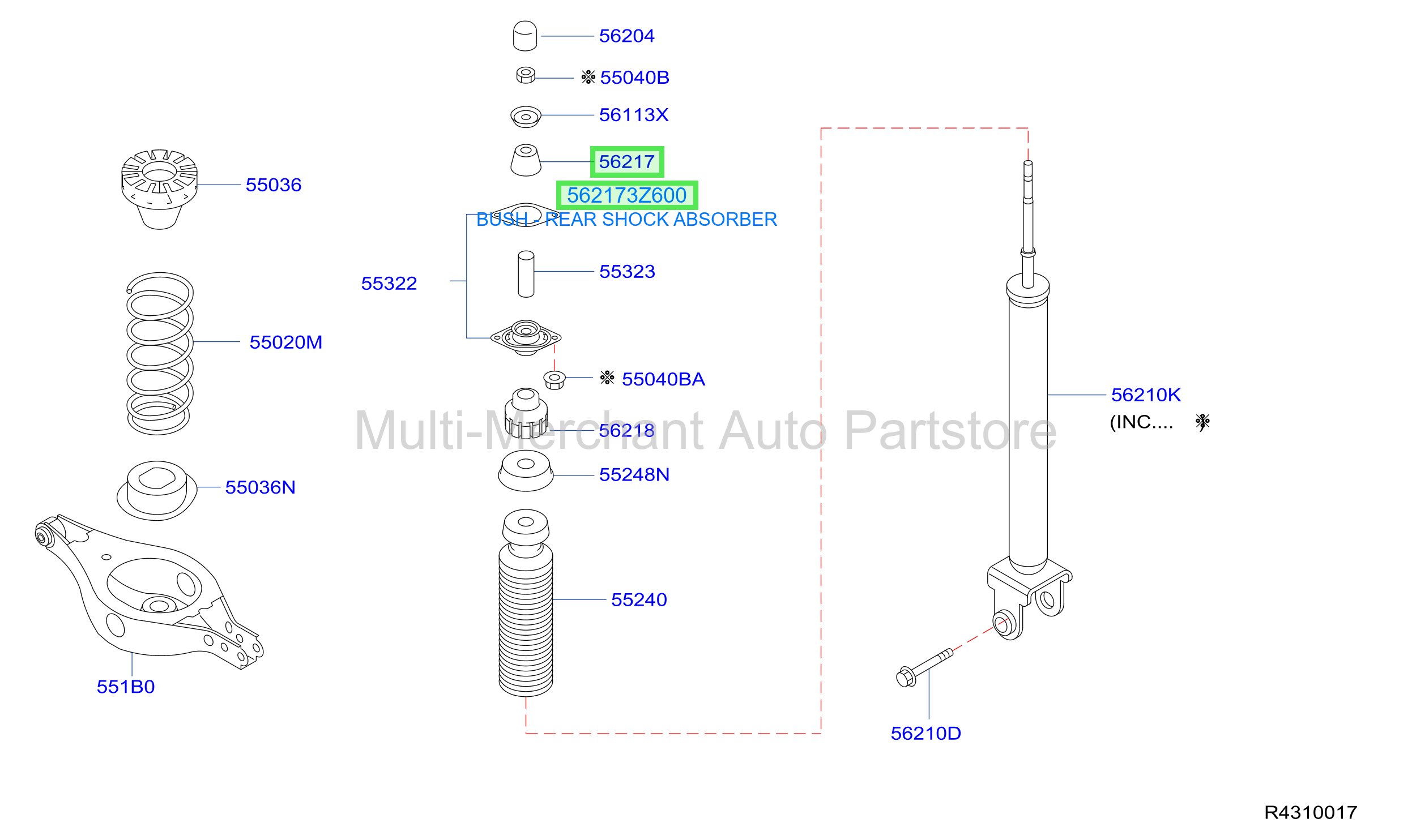 BUSH - REAR SHOCK ABSORBER