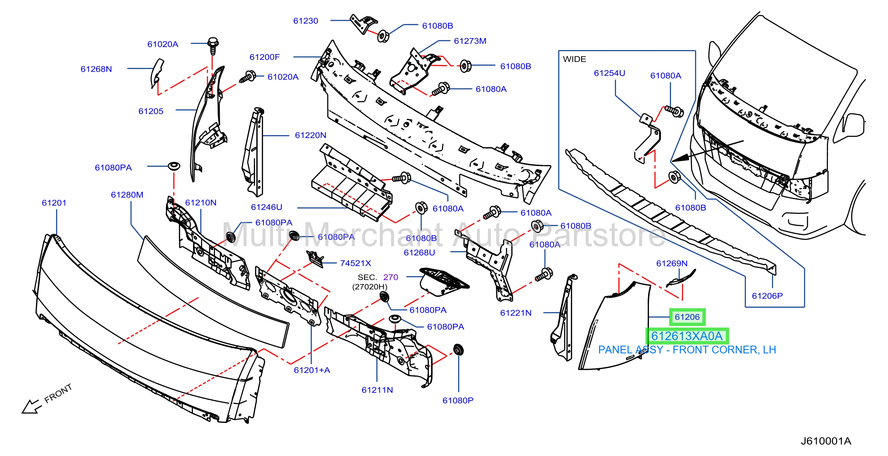 PANEL ASSY - FRONT CORNER, LH